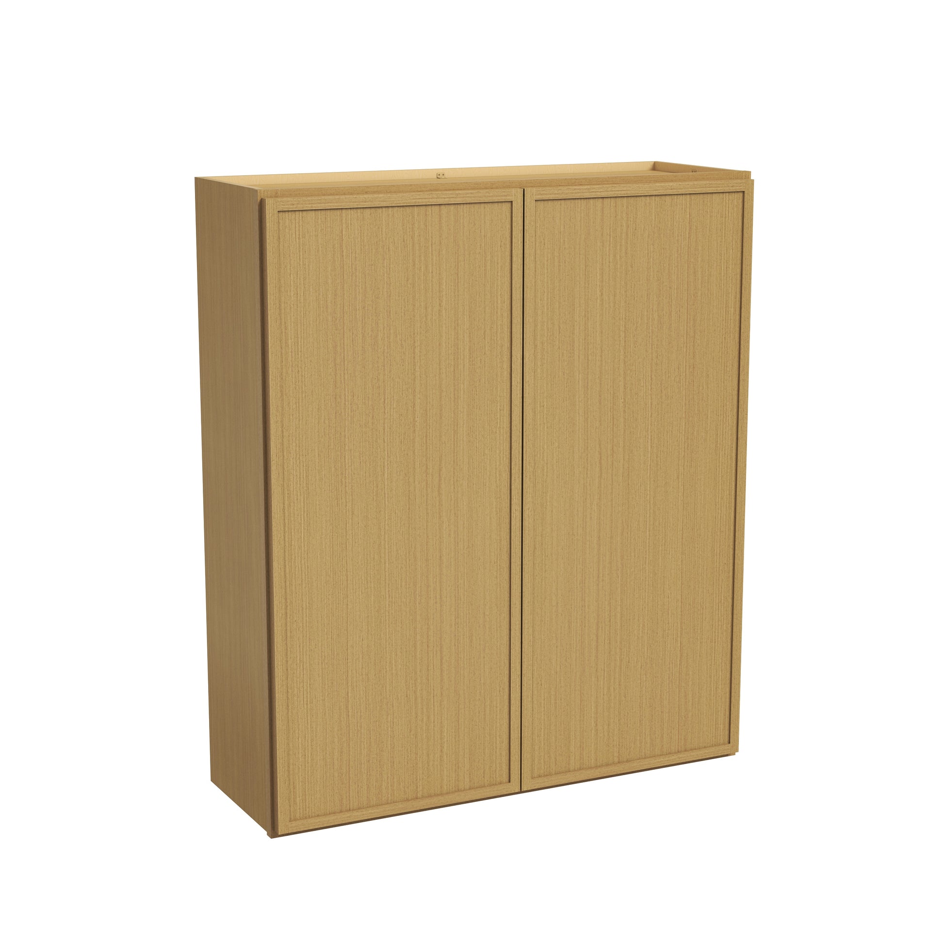 Slim White Oak RTA 24"-36"W x 12"D x 42"H Standard Wall Cabinet with 2 Doors & 3 Shelves