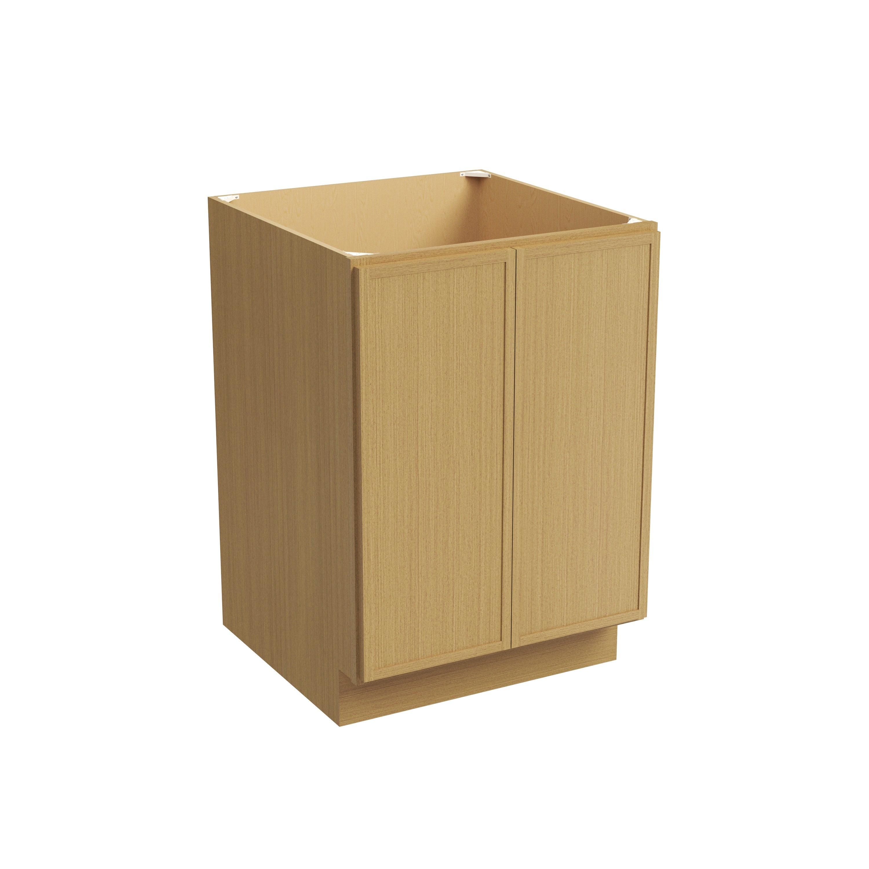Slim White Oak RTA 24"-36"W x 24"D x 34.5"H Full Height Base Cabinet with 2 Doors & 1 Shelf