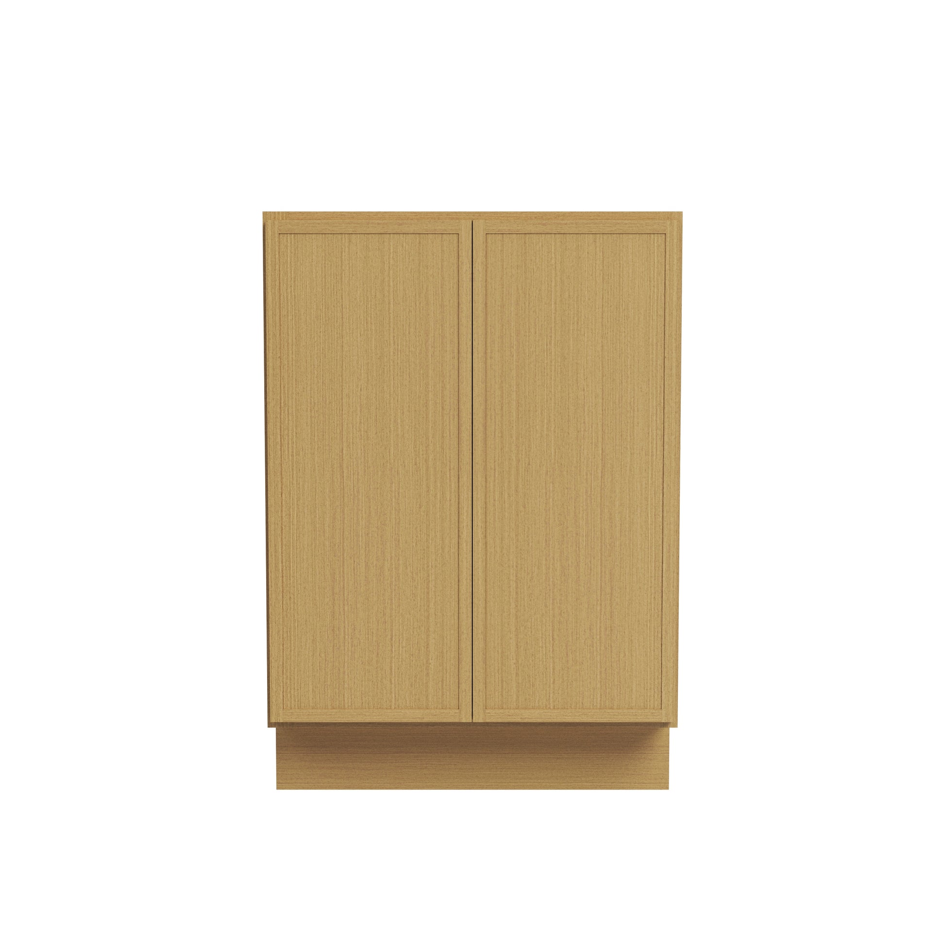 Slim White Oak RTA 24"-36"W x 24"D x 34.5"H Full Height Base Cabinet with 2 Doors & 1 Shelf