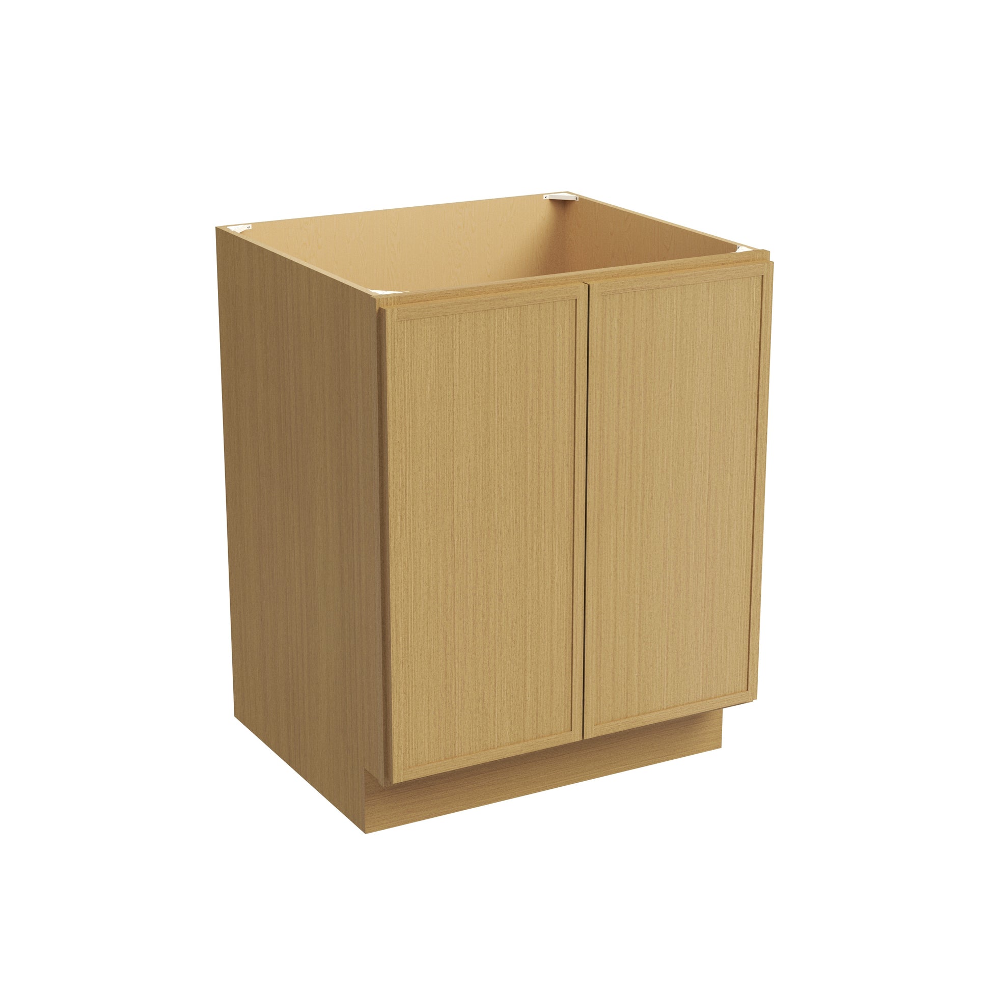 Slim White Oak RTA 24"-36"W x 24"D x 34.5"H Full Height Base Cabinet with 2 Doors & 1 Shelf