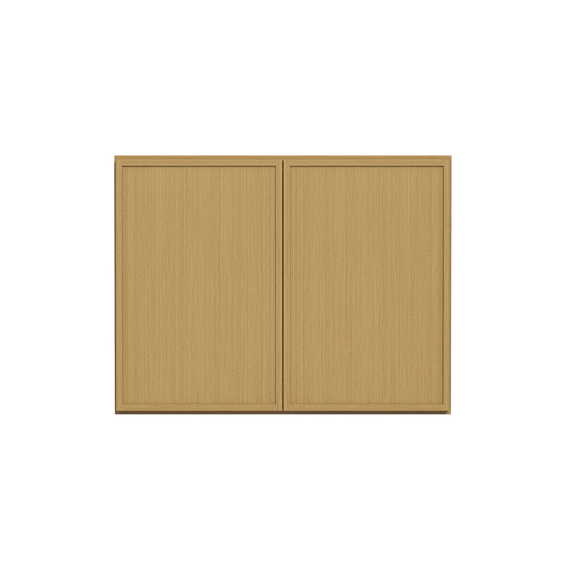 Slim White Oak RTA 24"-39"W x 12"D x 30"H Standard Wall Cabinet with 2 Doors & 2 Shelves