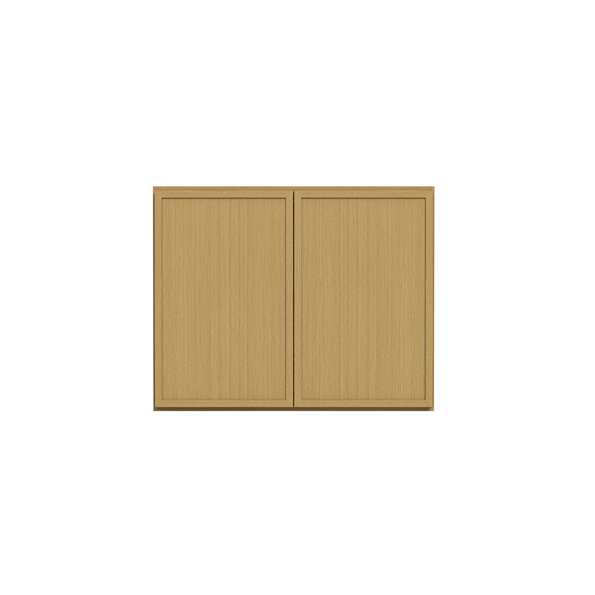 Slim White Oak RTA 30"-36"W x 12"D x 24"H Standard Wall Cabinet with 2 Doors & 1 Shelf