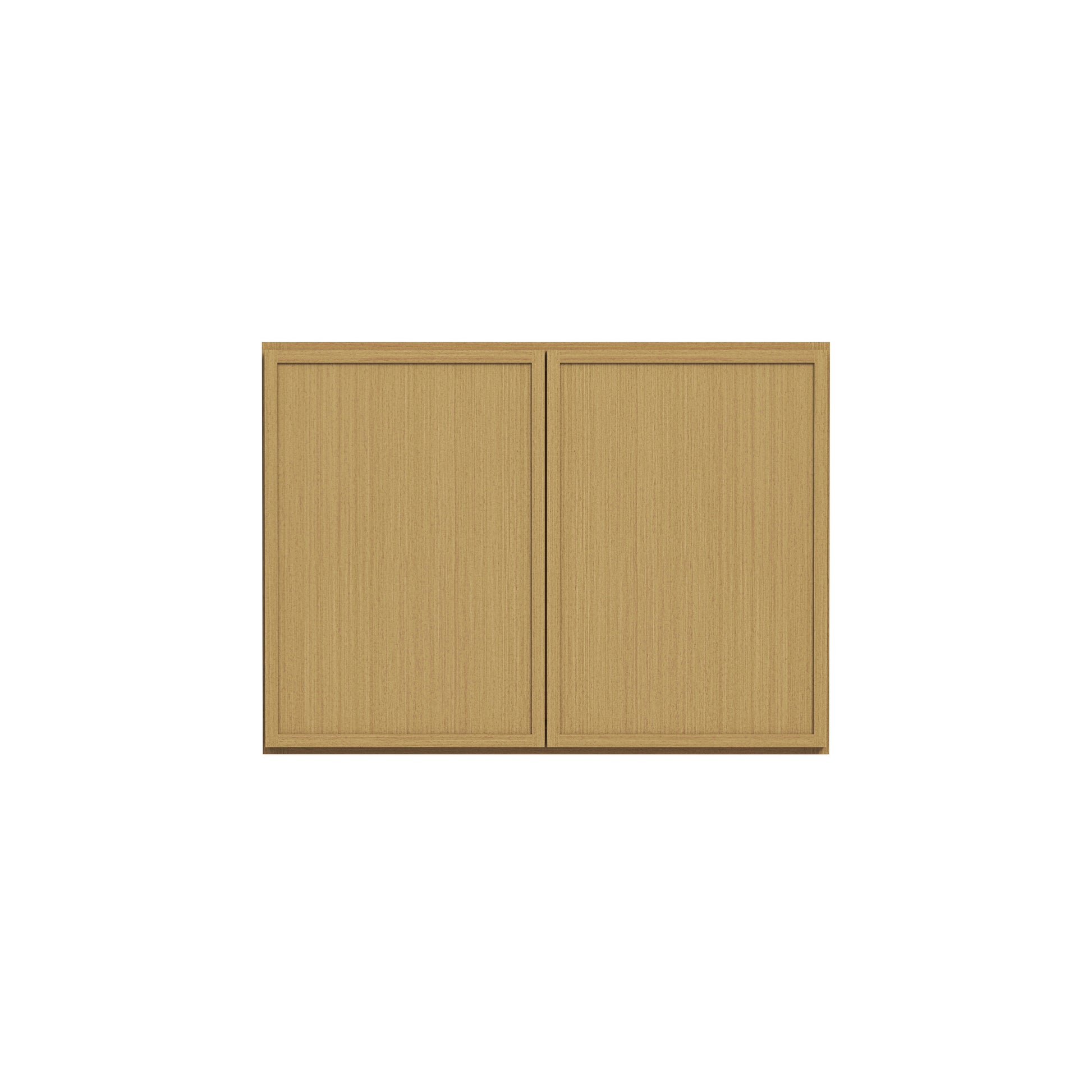 Slim White Oak RTA 30"-36"W x 12"D x 24"H Standard Wall Cabinet with 2 Doors & 1 Shelf