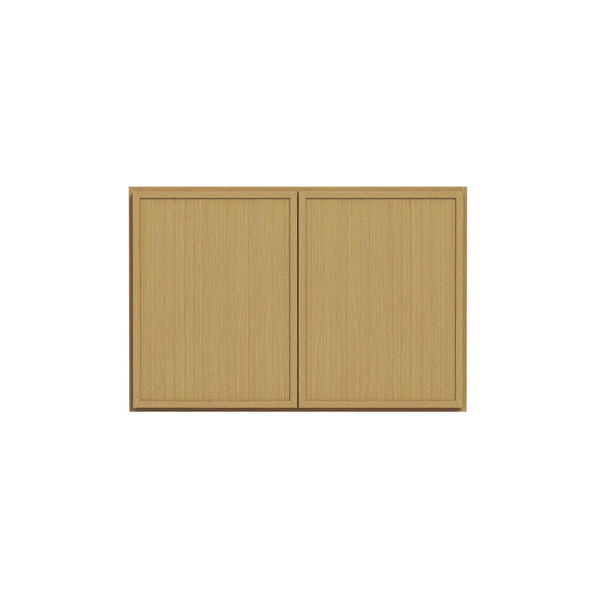 Slim White Oak RTA 30"-36"W x 12"D x 24"H Standard Wall Cabinet with 2 Doors & 1 Shelf