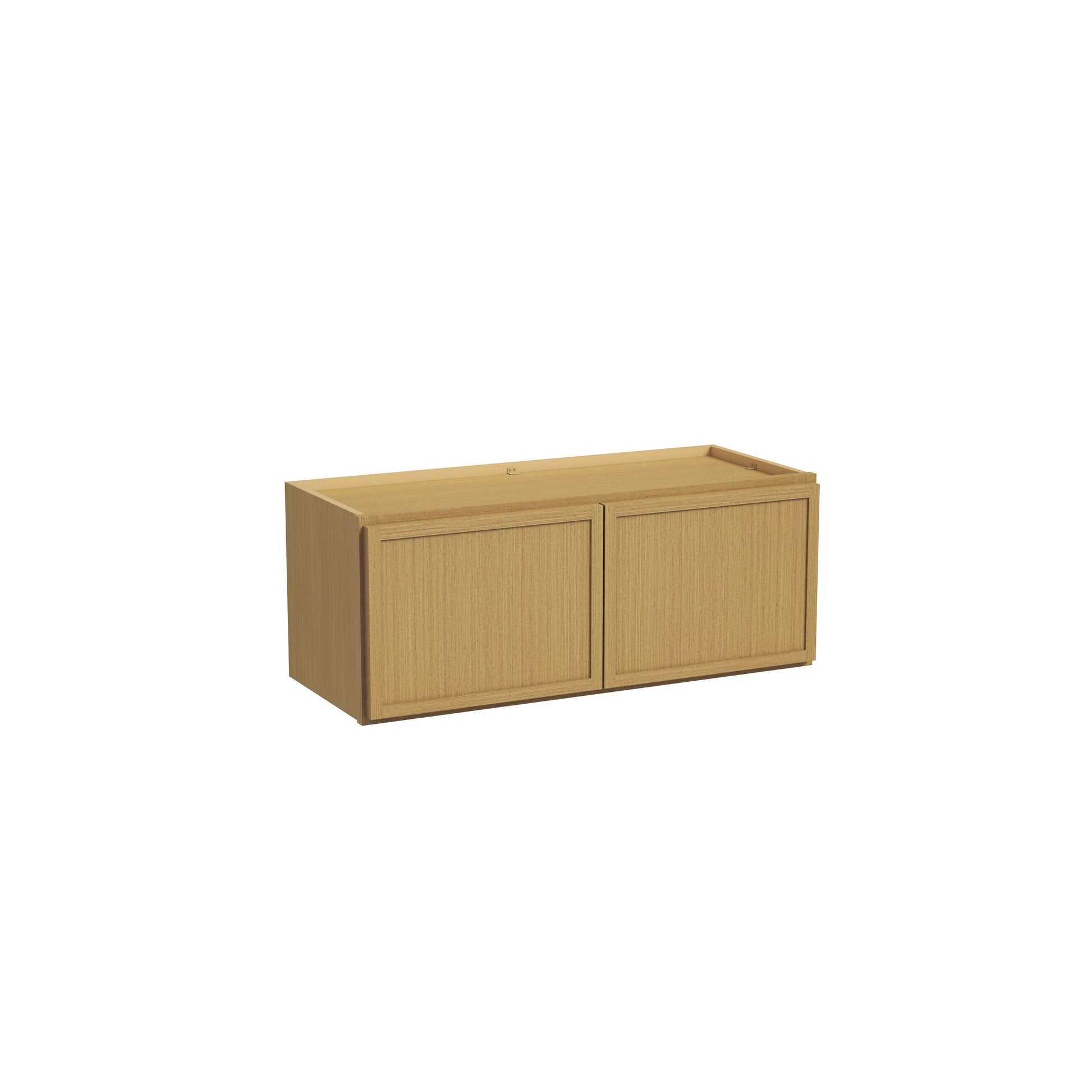 Slim White Oak RTA 30"-36"W x 12"D x 12"H Standard Wall Cabinet with 2 Doors