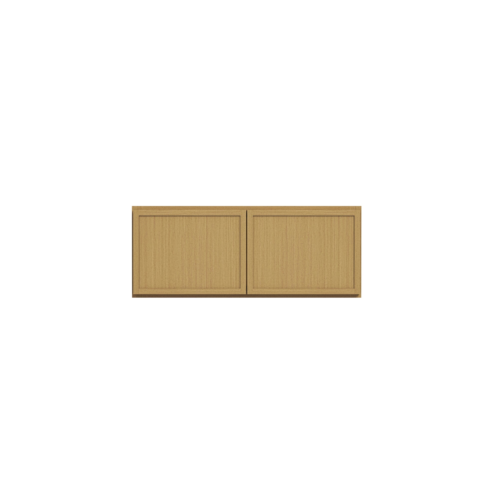 Slim White Oak RTA 30"-36"W x 12"D x 12"H Standard Wall Cabinet with 2 Doors