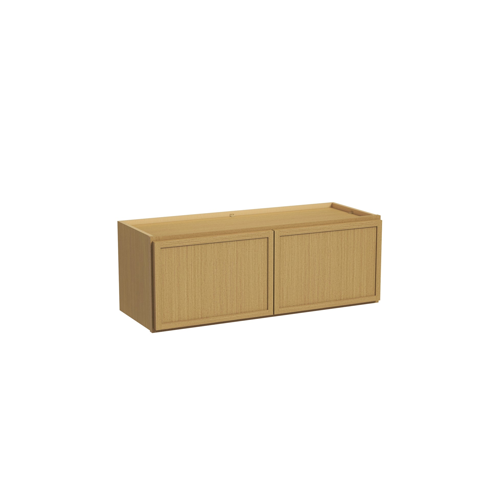 Slim White Oak RTA 30"-36"W x 12"D x 12"H Standard Wall Cabinet with 2 Doors