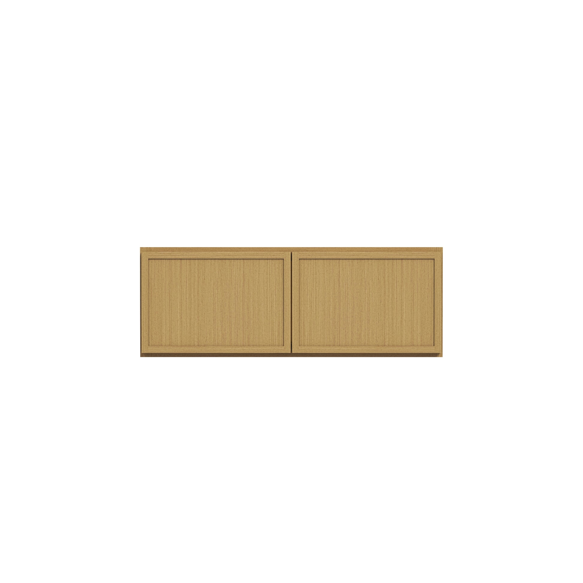 Slim White Oak RTA 30"-36"W x 12"D x 12"H Standard Wall Cabinet with 2 Doors