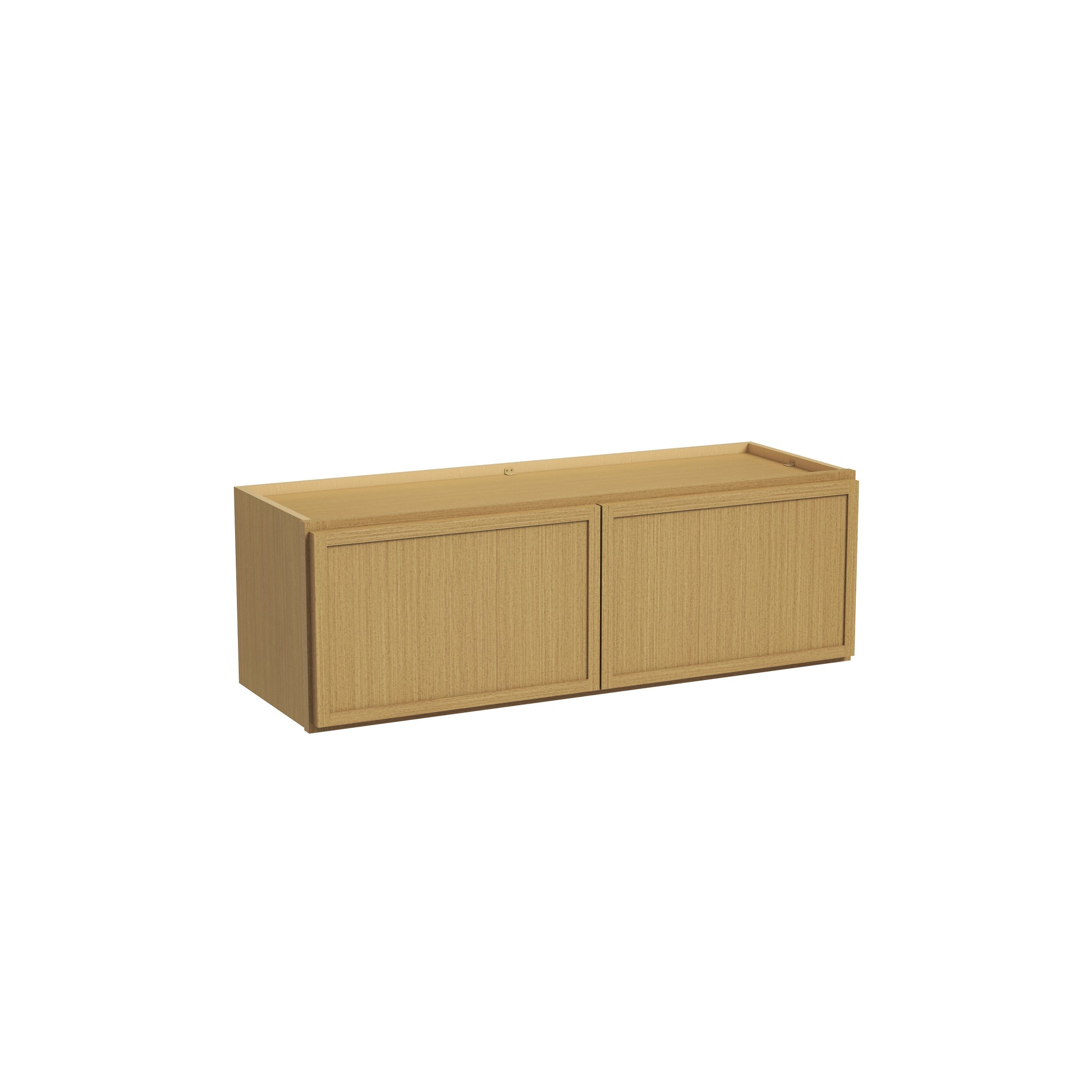 Slim White Oak RTA 30"-36"W x 12"D x 12"H Standard Wall Cabinet with 2 Doors