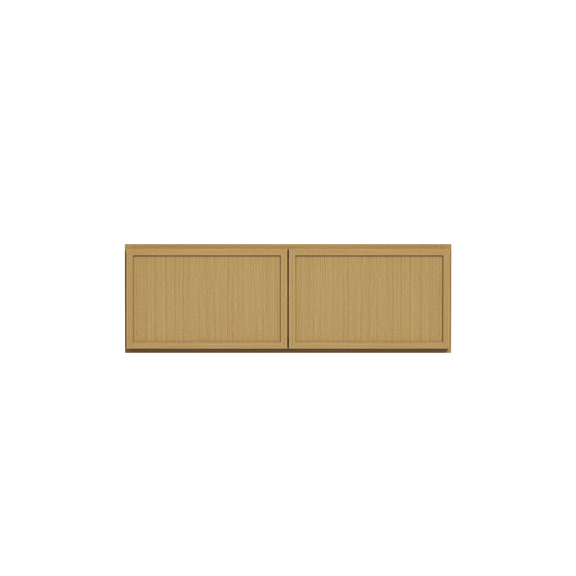 Slim White Oak RTA 30"-36"W x 12"D x 12"H Standard Wall Cabinet with 2 Doors