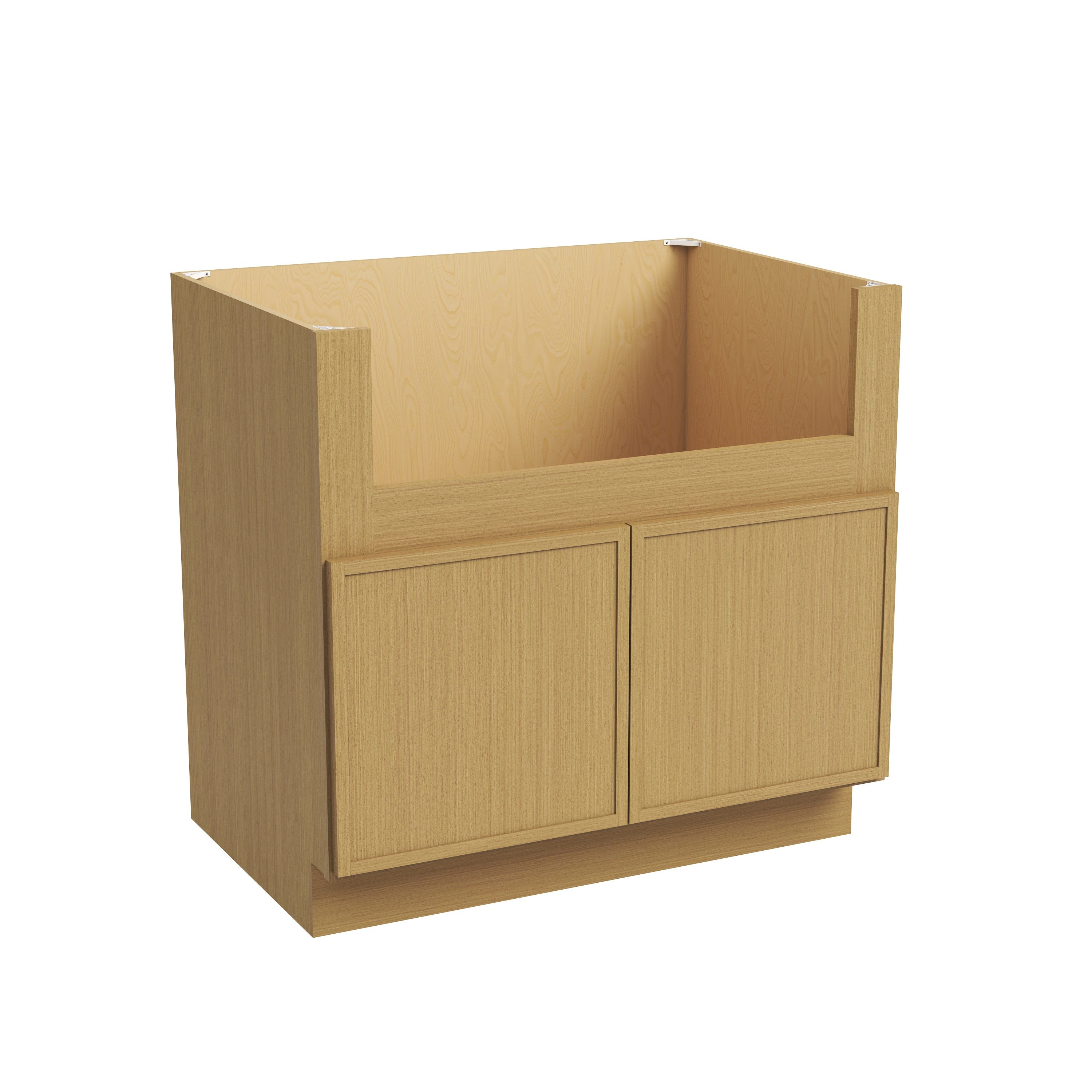 Slim White Oak RTA 36"W x 24"D x 34.5"H Farm Sink Base Cabinet with 2 Doors