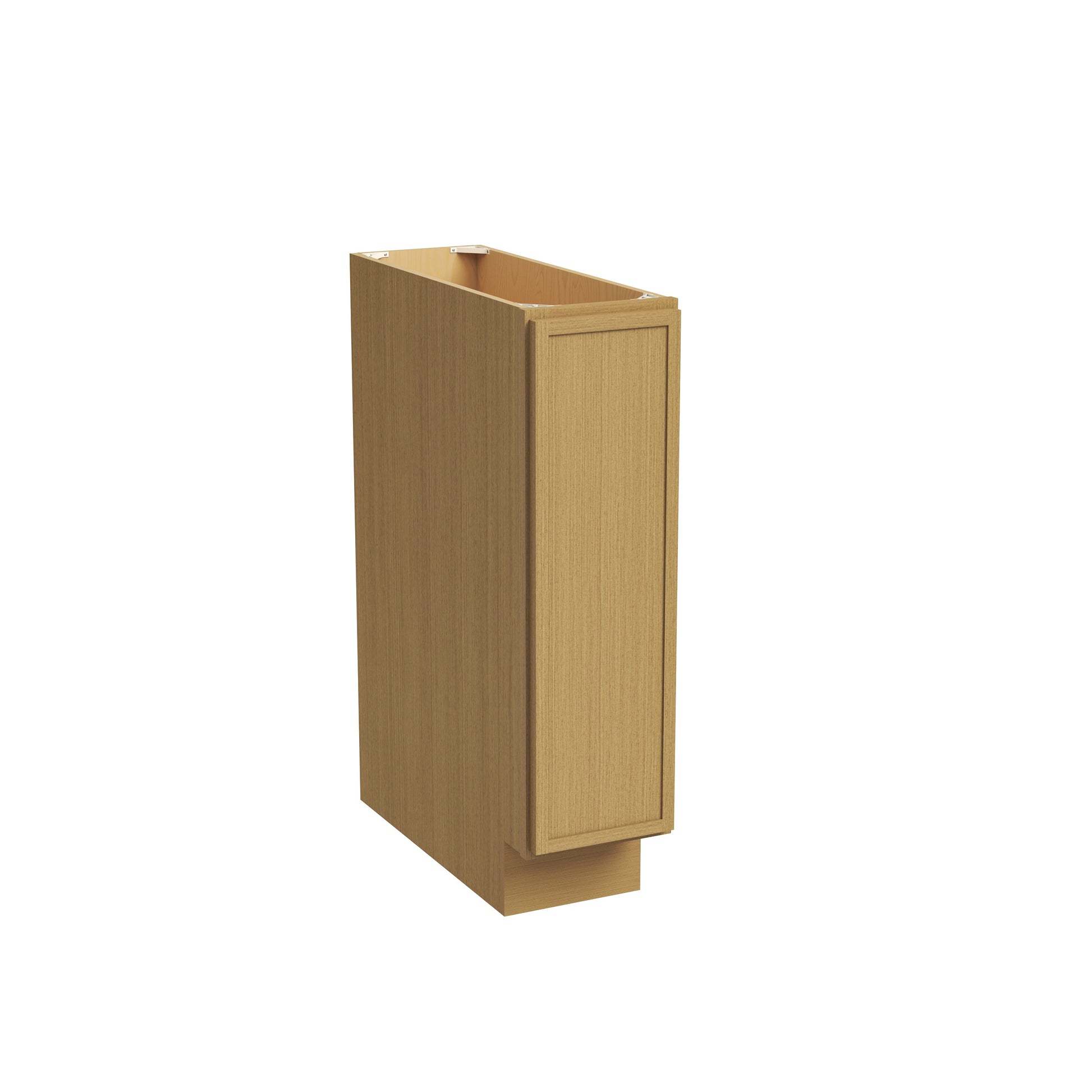 Slim White Oak RTA 6"/9"W x 24"D x 34.5"H Spice Pull-Out Base Cabinet