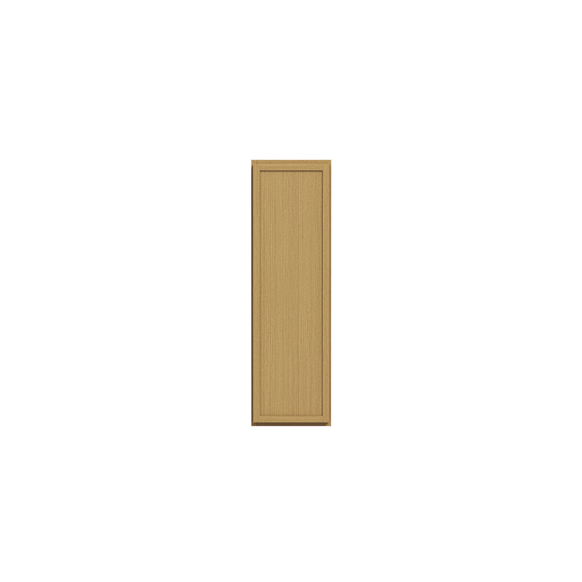 Slim White Oak RTA 9"-21"W x 12"D x 30"H Standard Wall Cabinet with 1 Door & 2 Shelves