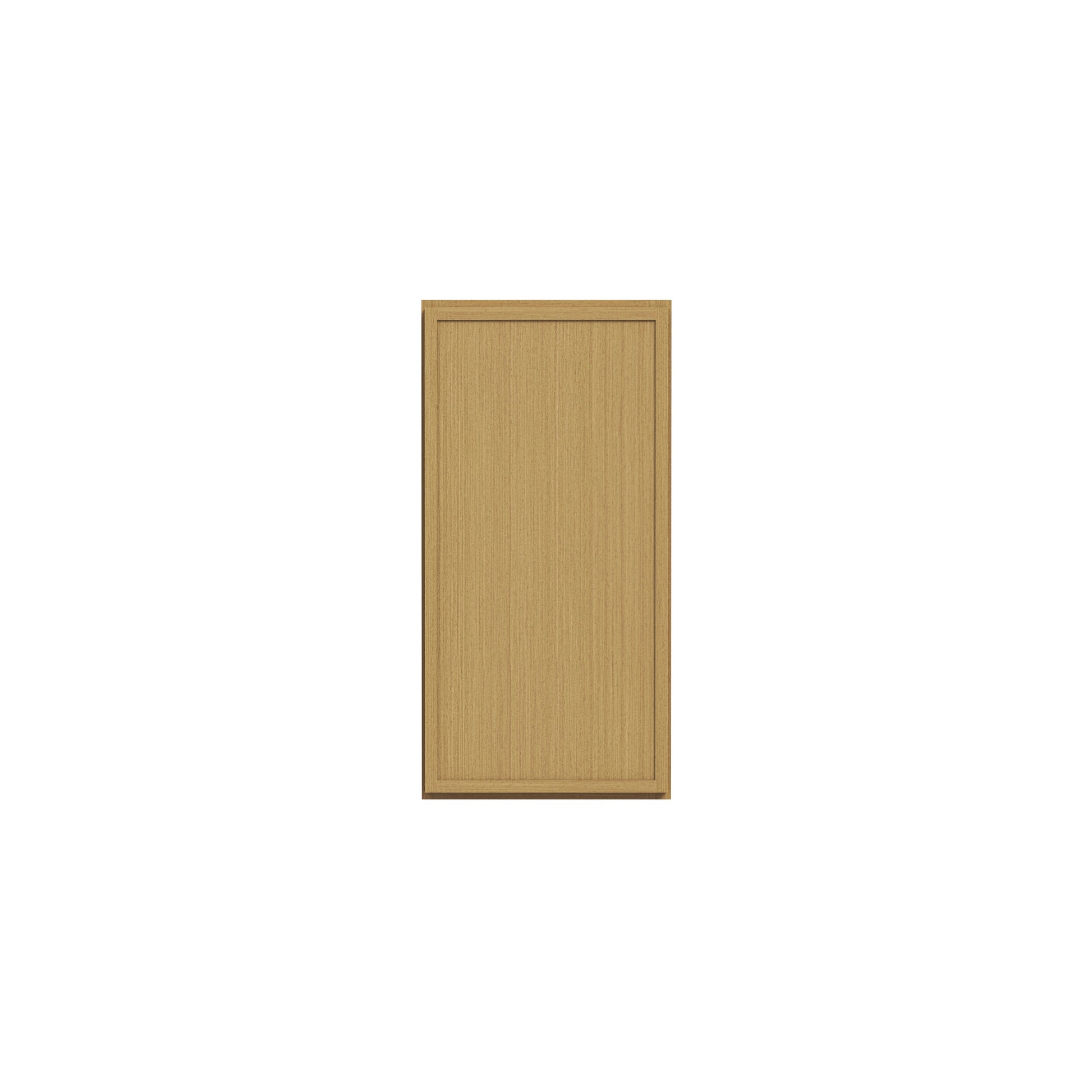 Slim White Oak RTA 9"-21"W x 12"D x 30"H Standard Wall Cabinet with 1 Door & 2 Shelves