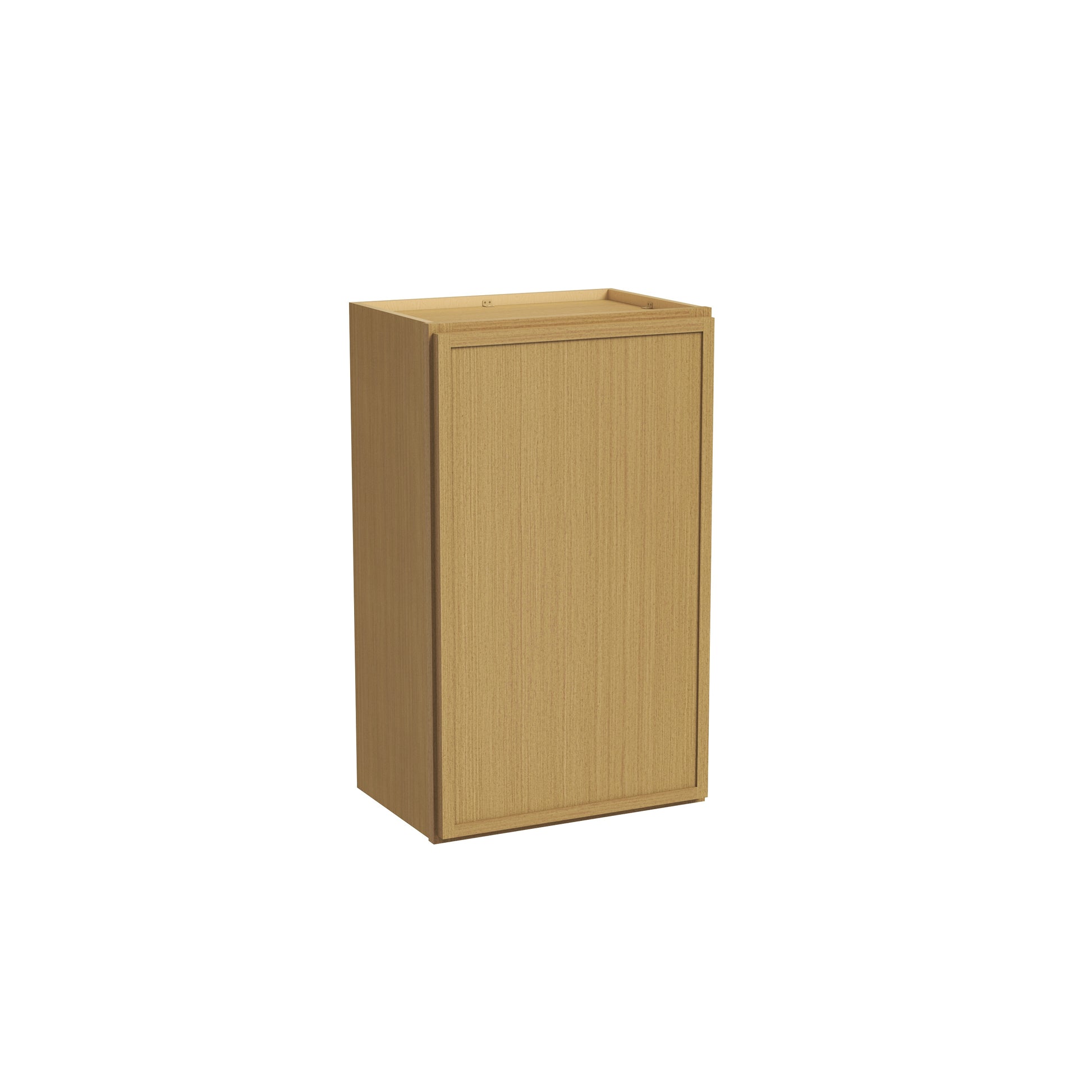 Slim White Oak RTA 9"-21"W x 12"D x 30"H Standard Wall Cabinet with 1 Door & 2 Shelves
