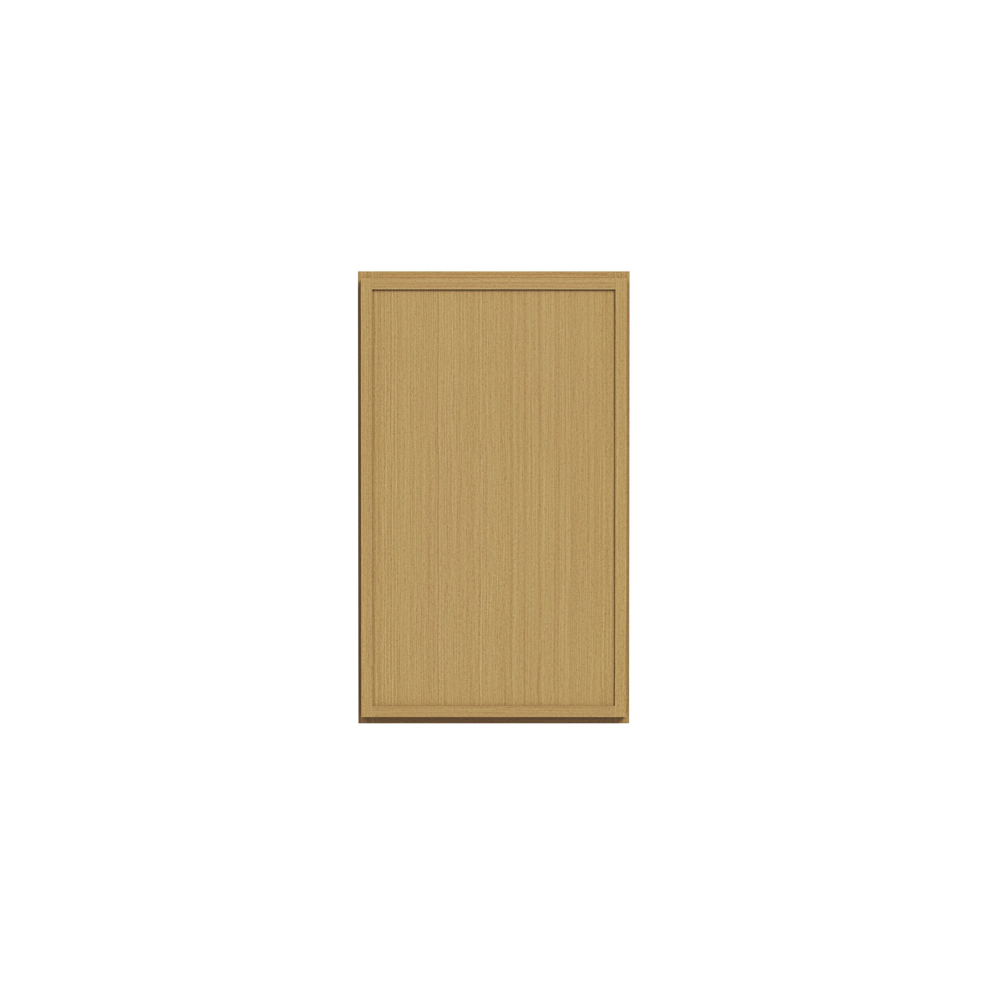 Slim White Oak RTA 9"-21"W x 12"D x 30"H Standard Wall Cabinet with 1 Door & 2 Shelves