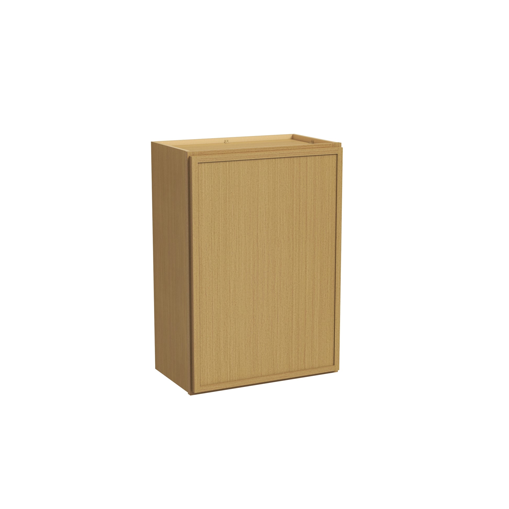 Slim White Oak RTA 9"-21"W x 12"D x 30"H Standard Wall Cabinet with 1 Door & 2 Shelves