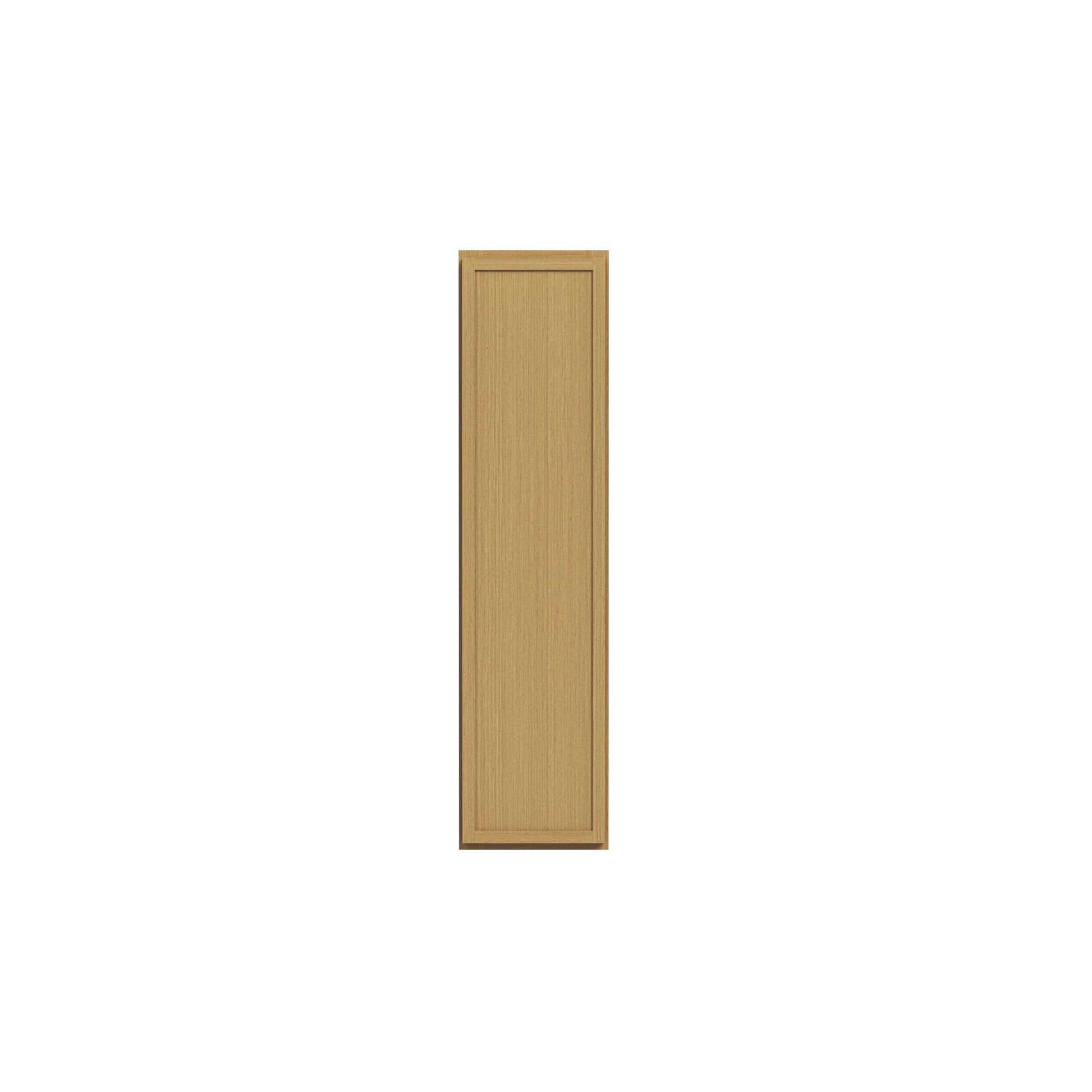 Slim White Oak RTA 9"-21"W x 12"D x 36"H Standard Wall Cabinet with 1 Door & 2 Shelves