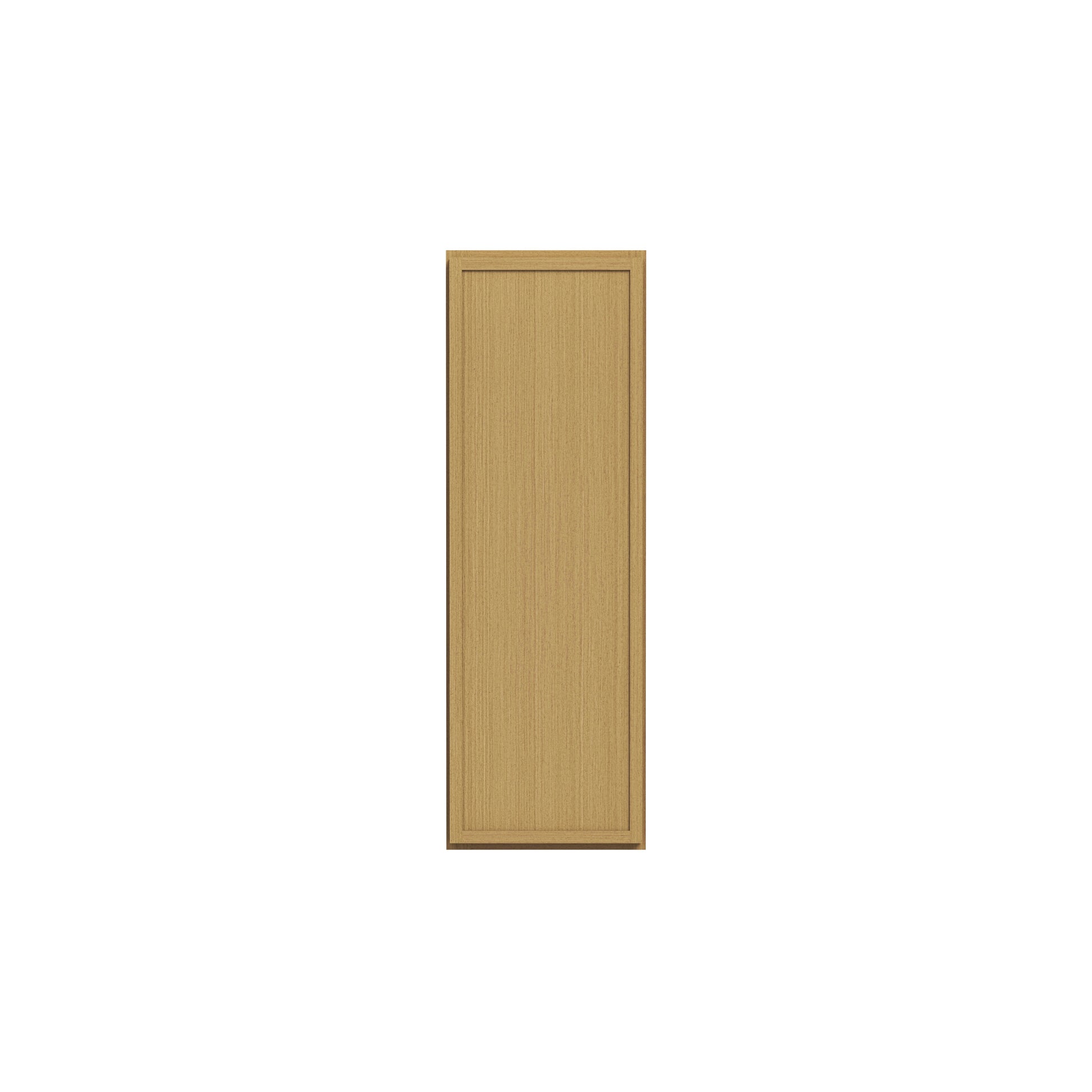 Slim White Oak RTA 9"-21"W x 12"D x 36"H Standard Wall Cabinet with 1 Door & 2 Shelves