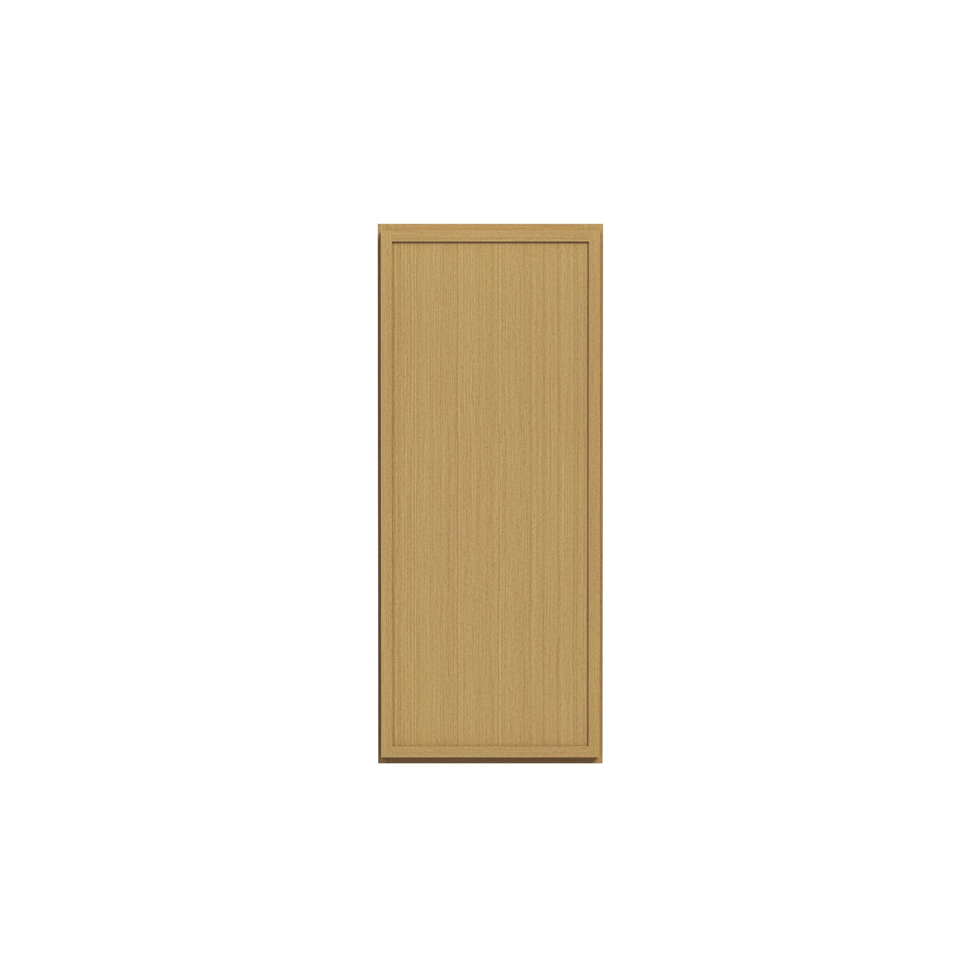 Slim White Oak RTA 9"-21"W x 12"D x 36"H Standard Wall Cabinet with 1 Door & 2 Shelves