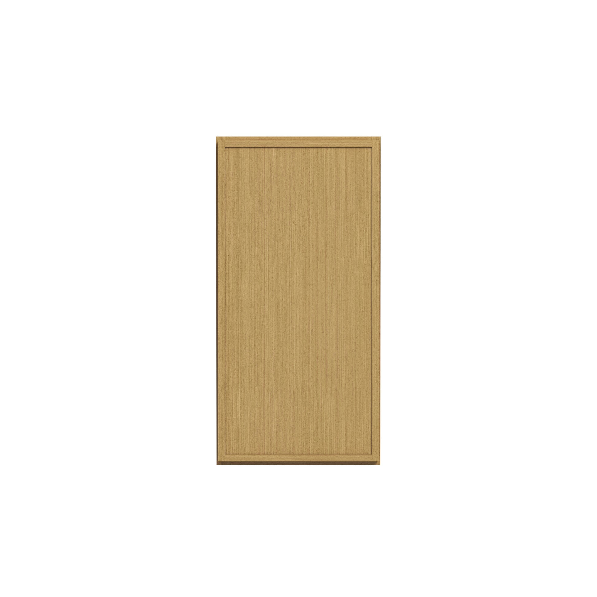 Slim White Oak RTA 9"-21"W x 12"D x 36"H Standard Wall Cabinet with 1 Door & 2 Shelves