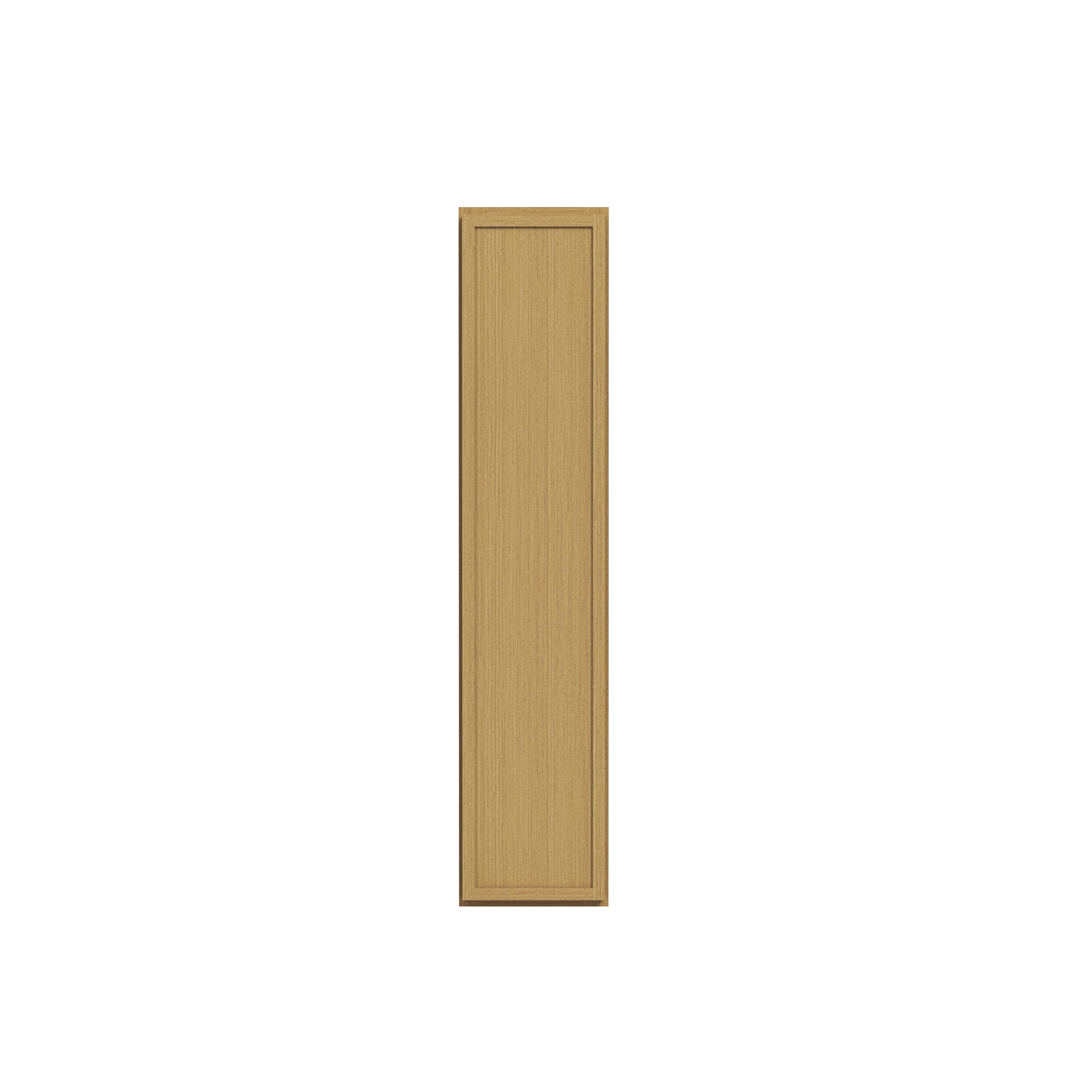 Slim White Oak RTA 9"-21"W x 12"D x 42"H Standard Wall Cabinet with 1 Door & 3 Shelves
