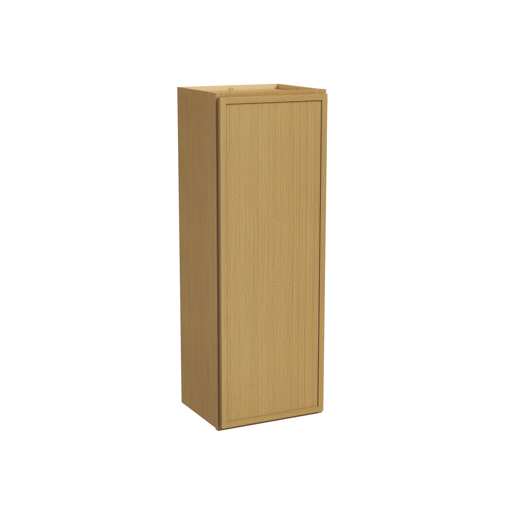 Slim White Oak RTA 9"-21"W x 12"D x 42"H Standard Wall Cabinet with 1 Door & 3 Shelves