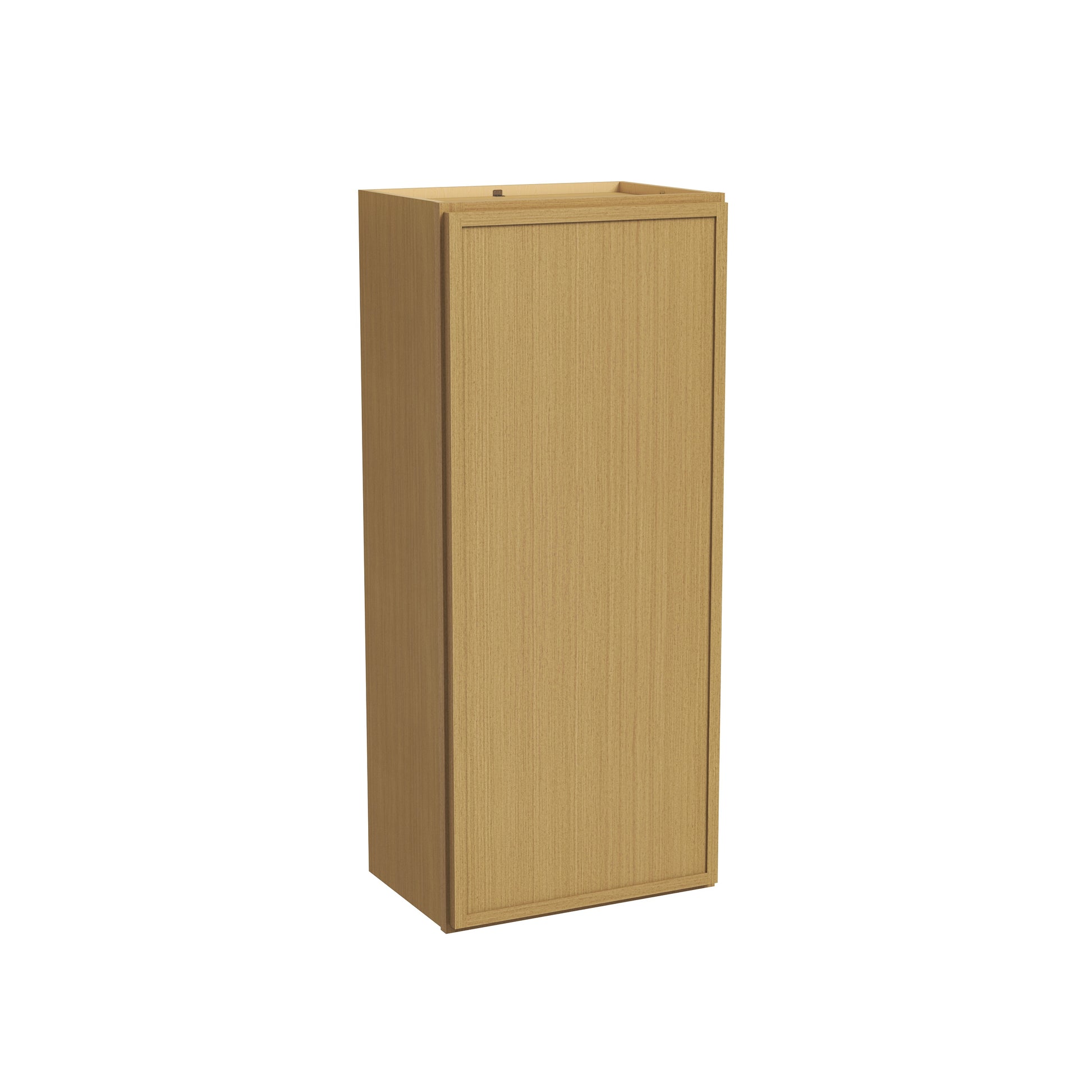 Slim White Oak RTA 9"-21"W x 12"D x 42"H Standard Wall Cabinet with 1 Door & 3 Shelves