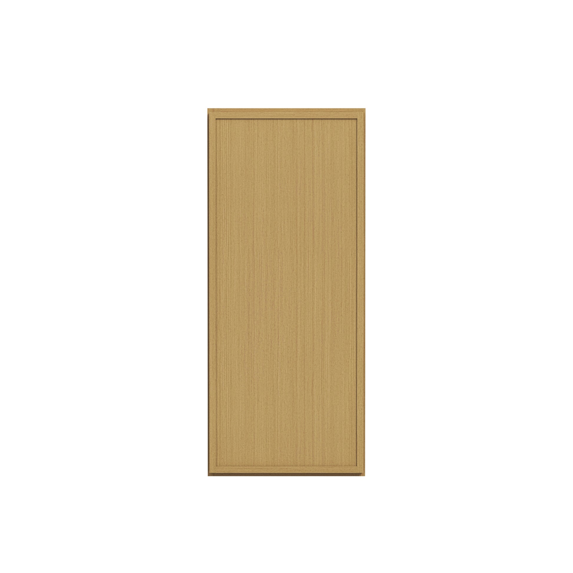 Slim White Oak RTA 9"-21"W x 12"D x 42"H Standard Wall Cabinet with 1 Door & 3 Shelves
