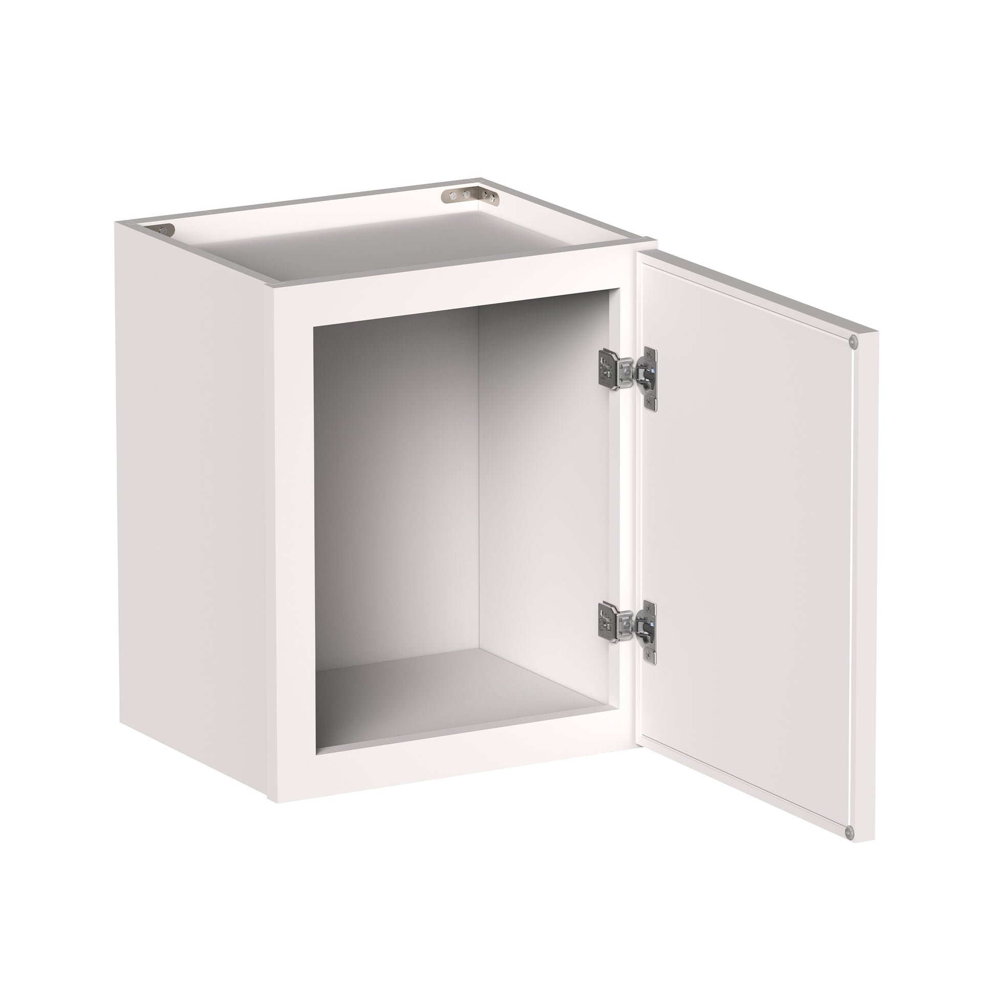 Slim Shaker Alabaster RTA 12"-21"W x 12"D x 18"H Short Wall Cabinet With 1 Door