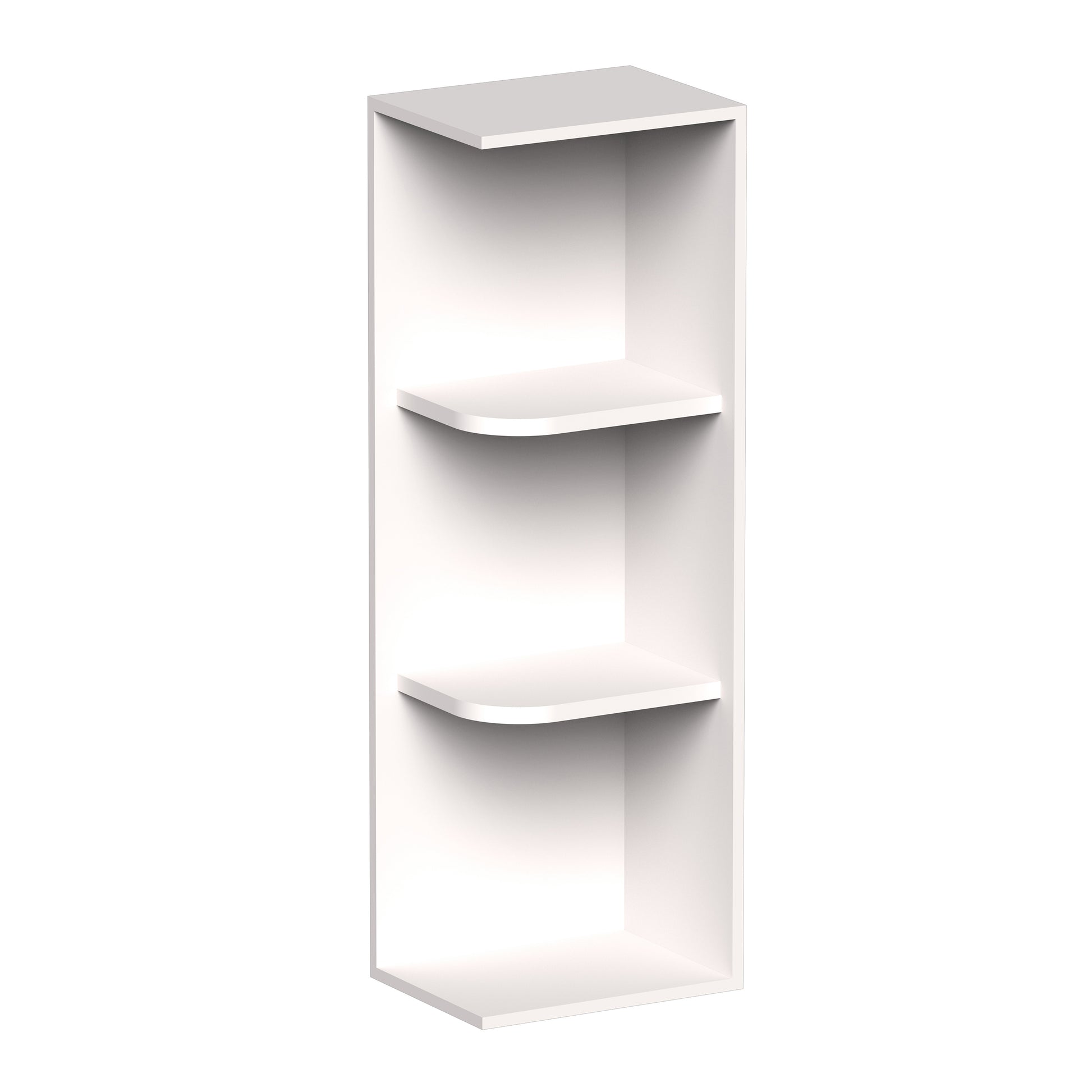 Slim Shaker Alabaster RTA 12"W x 9"D x 30-42"H Wall Shelves With 4-5 Shelves