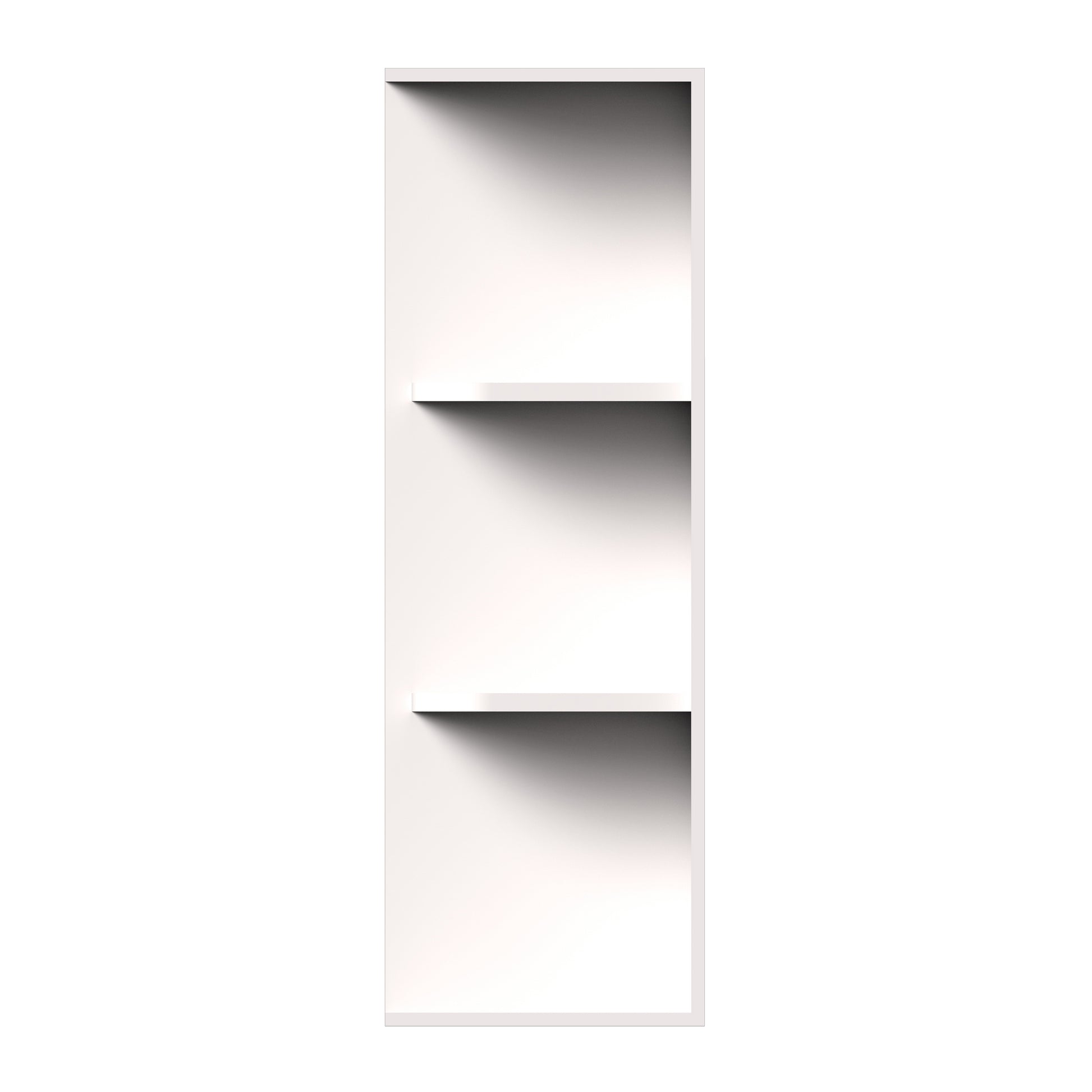Slim Shaker Alabaster RTA 12"W x 9"D x 30-42"H Wall Shelves With 4-5 Shelves