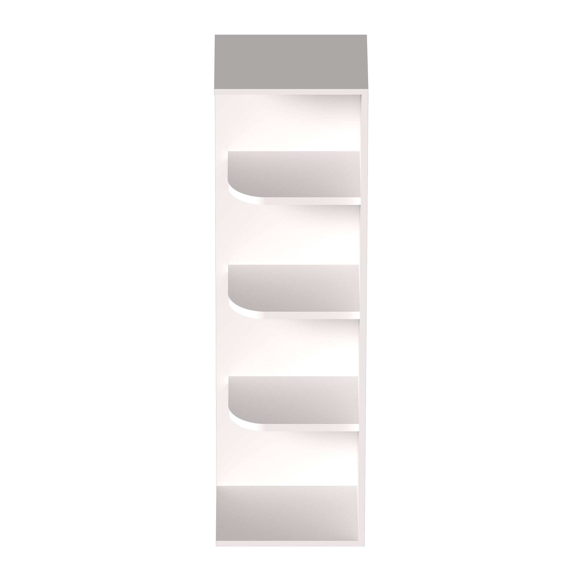 Slim Shaker Alabaster RTA 12"W x 9"D x 30-42"H Wall Shelves With 4-5 Shelves