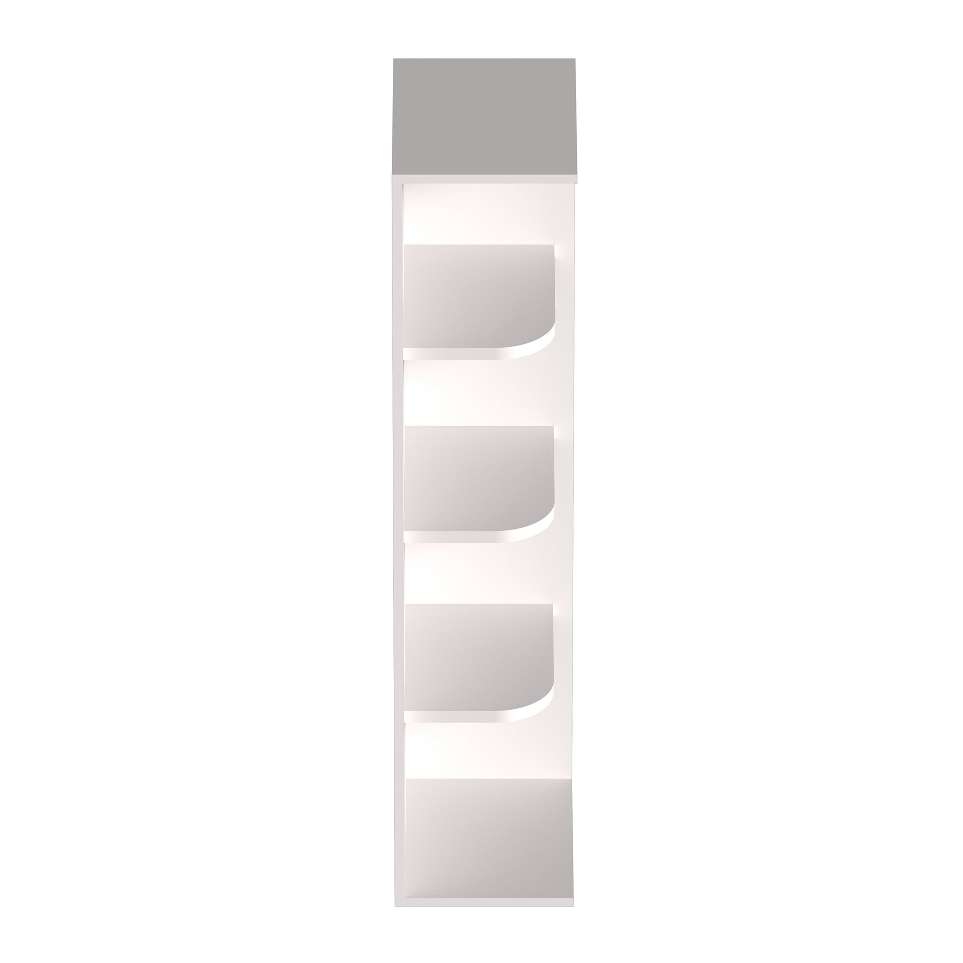 Slim Shaker Alabaster RTA 12"W x 9"D x 30-42"H Wall Shelves With 4-5 Shelves