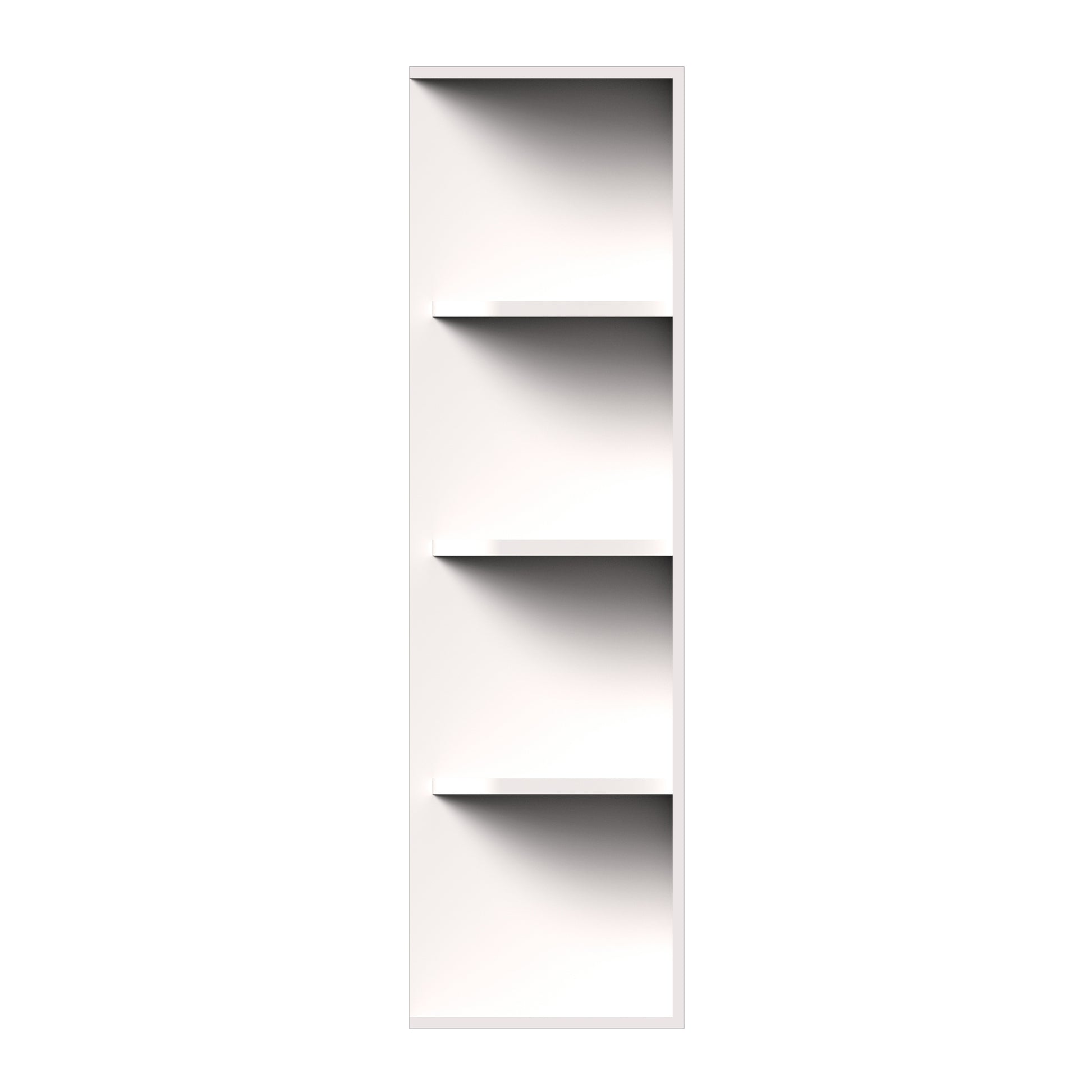Slim Shaker Alabaster RTA 12"W x 9"D x 30-42"H Wall Shelves With 4-5 Shelves