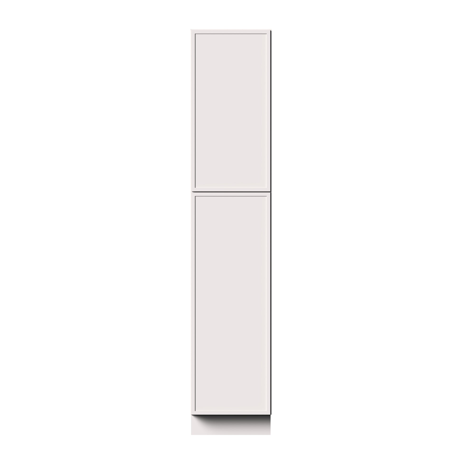 Slim Shaker Alabaster RTA 18"W x 27"D x 84"/90"H Pantry Cabinet With 2 Door and 4 Shelves