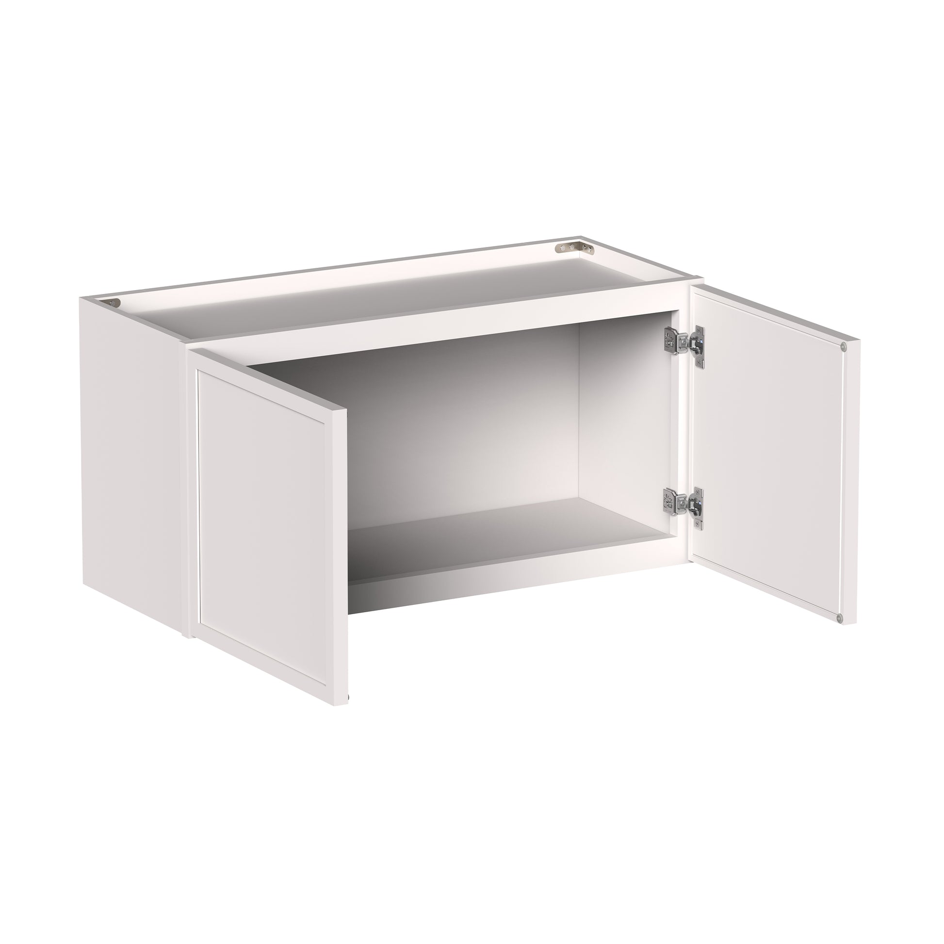 Slim Shaker Alabaster RTA 24"-36"W x 12D x 12"/15"/18"H Short Wall Cabinet With 2 Door