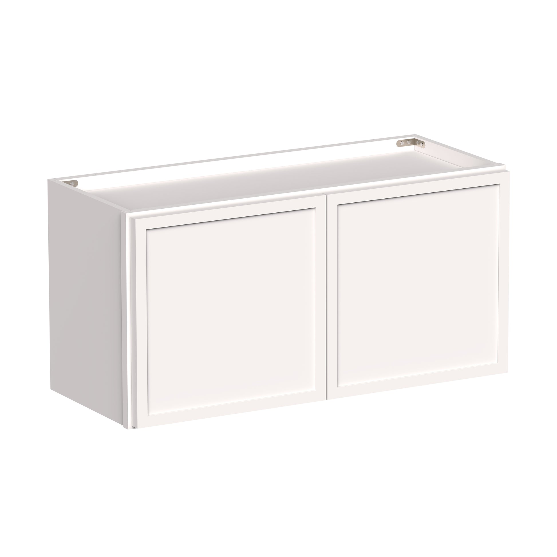 Slim Shaker Alabaster RTA 24"-36"W x 12D x 12"/15"/18"H Short Wall Cabinet With 2 Door