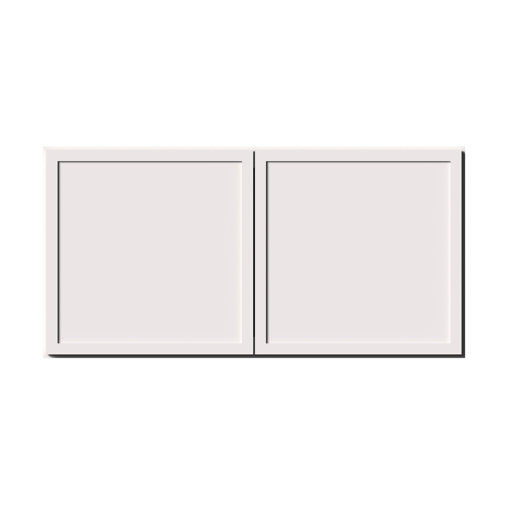 Slim Shaker Alabaster RTA 24"-36"W x 12D x 12"/15"/18"H Short Wall Cabinet With 2 Door