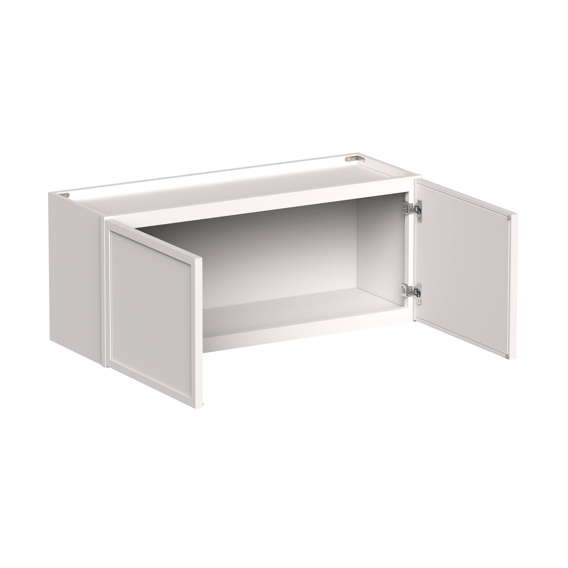 Slim Shaker Alabaster RTA 24"-36"W x 12D x 12"/15"/18"H Short Wall Cabinet With 2 Door