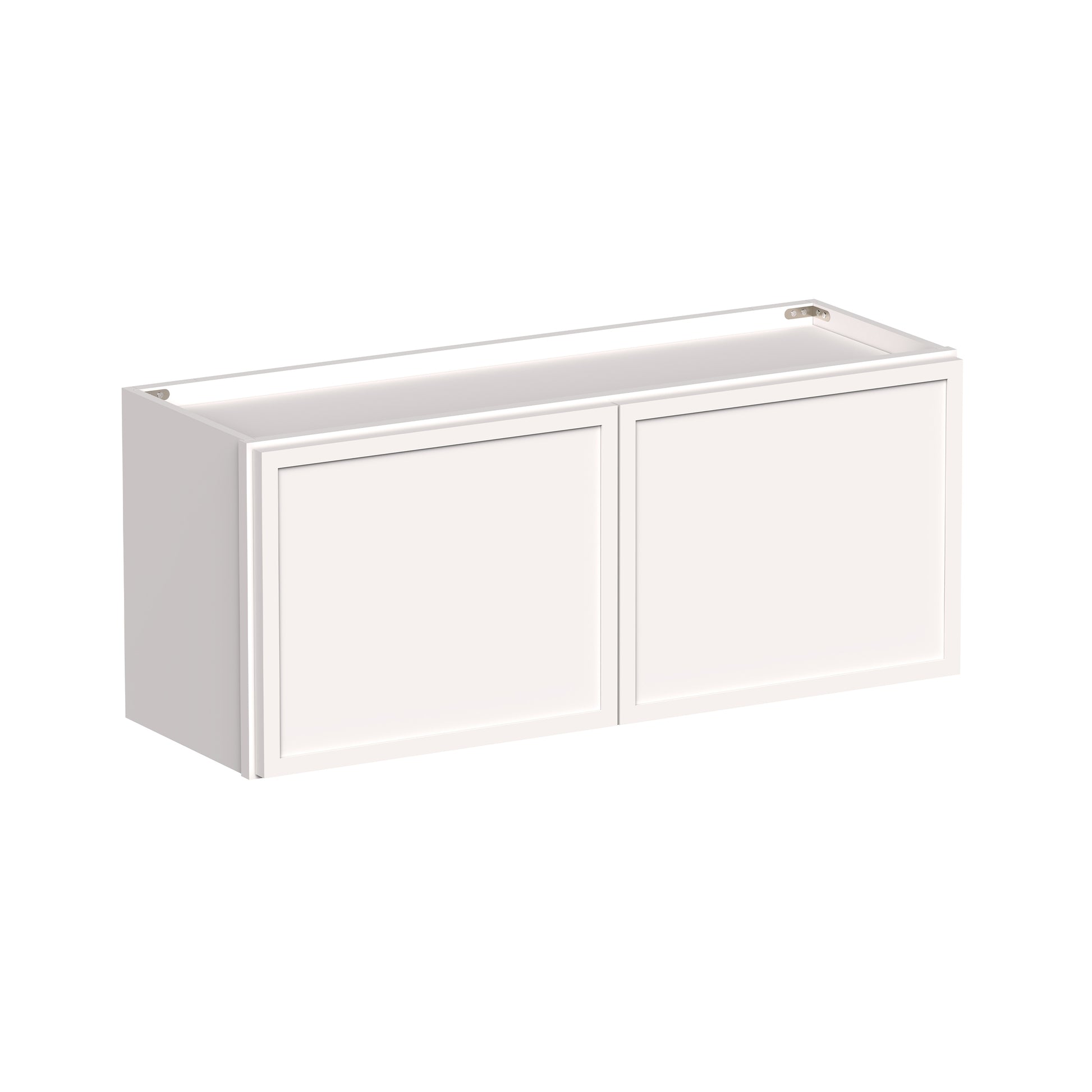 Slim Shaker Alabaster RTA 24"-36"W x 12D x 12"/15"/18"H Short Wall Cabinet With 2 Door