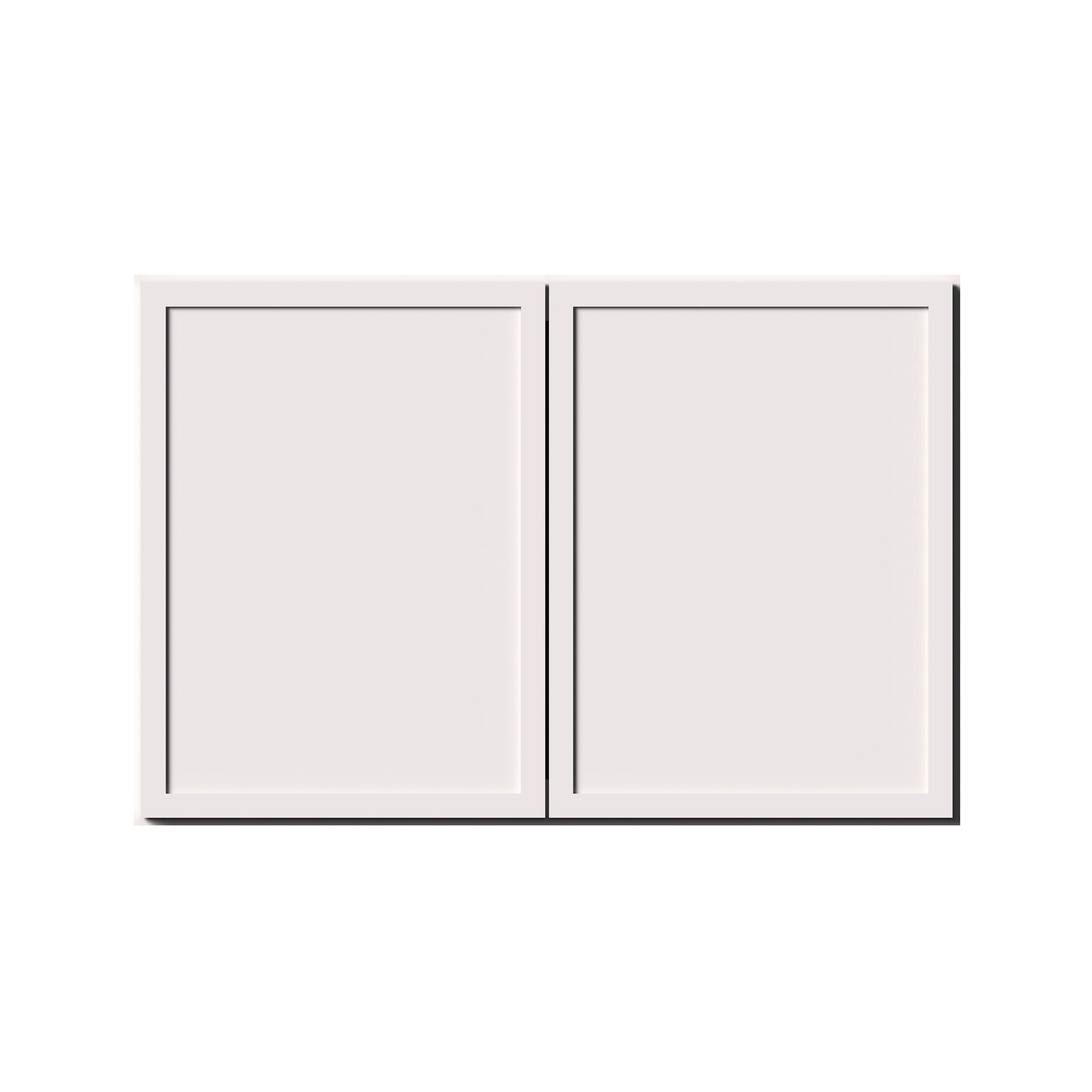 Slim Shaker Alabaster RTA 24"-36"W x 12D x 12"/15"/18"H Short Wall Cabinet With 2 Door