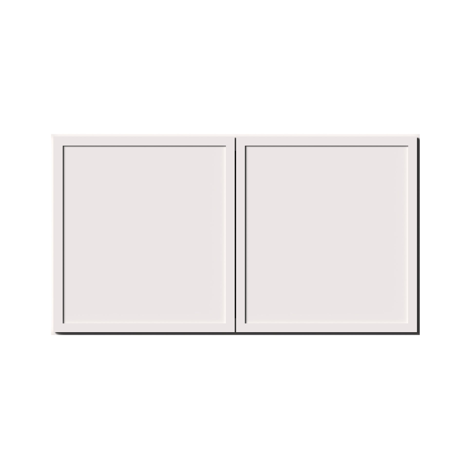 Slim Shaker Alabaster RTA 24"-36"W x 12D x 12"/15"/18"H Short Wall Cabinet With 2 Door