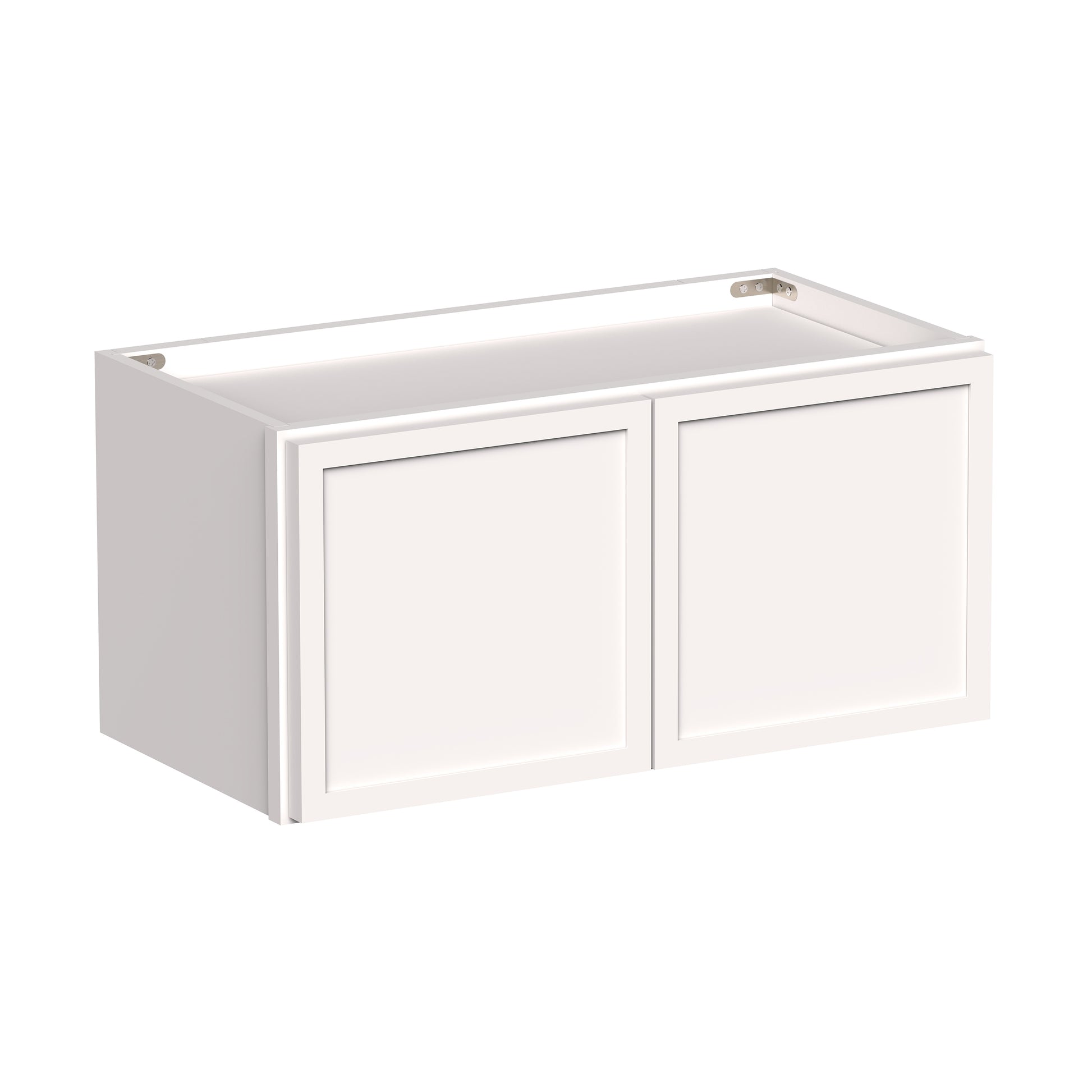 Slim Shaker Alabaster RTA 24"-36"W x 12D x 12"/15"/18"H Short Wall Cabinet With 2 Door