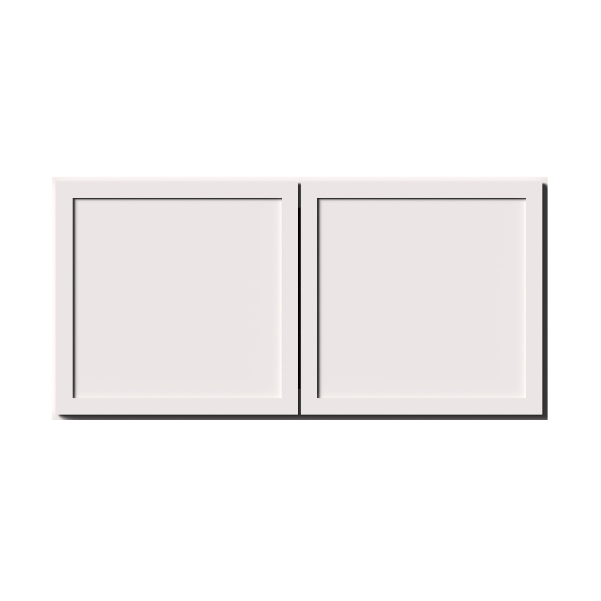 Slim Shaker Alabaster RTA 24"-36"W x 12D x 12"/15"/18"H Short Wall Cabinet With 2 Door