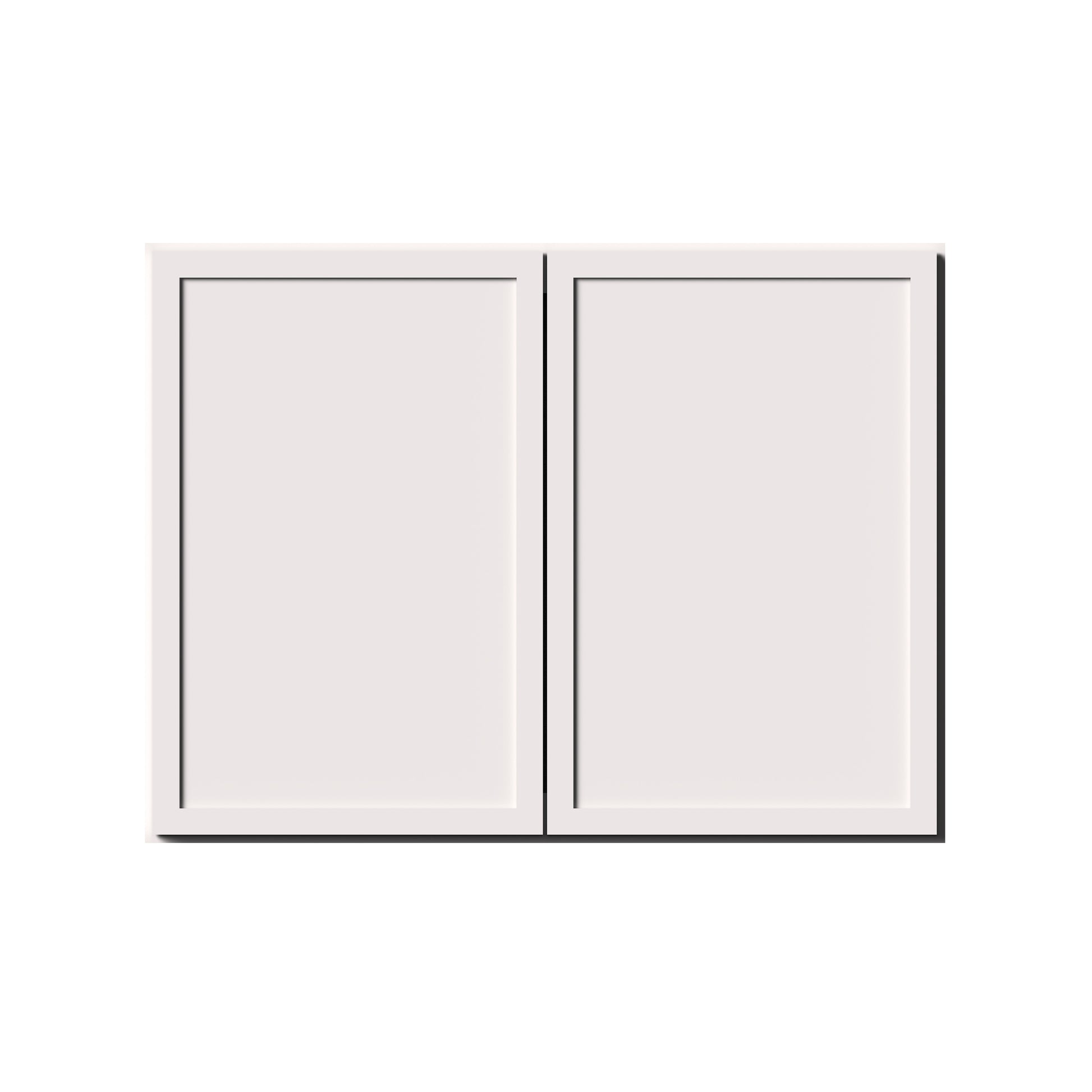 Slim Shaker Alabaster RTA 24"-36"W x 12D x 12"/15"/18"H Short Wall Cabinet With 2 Door
