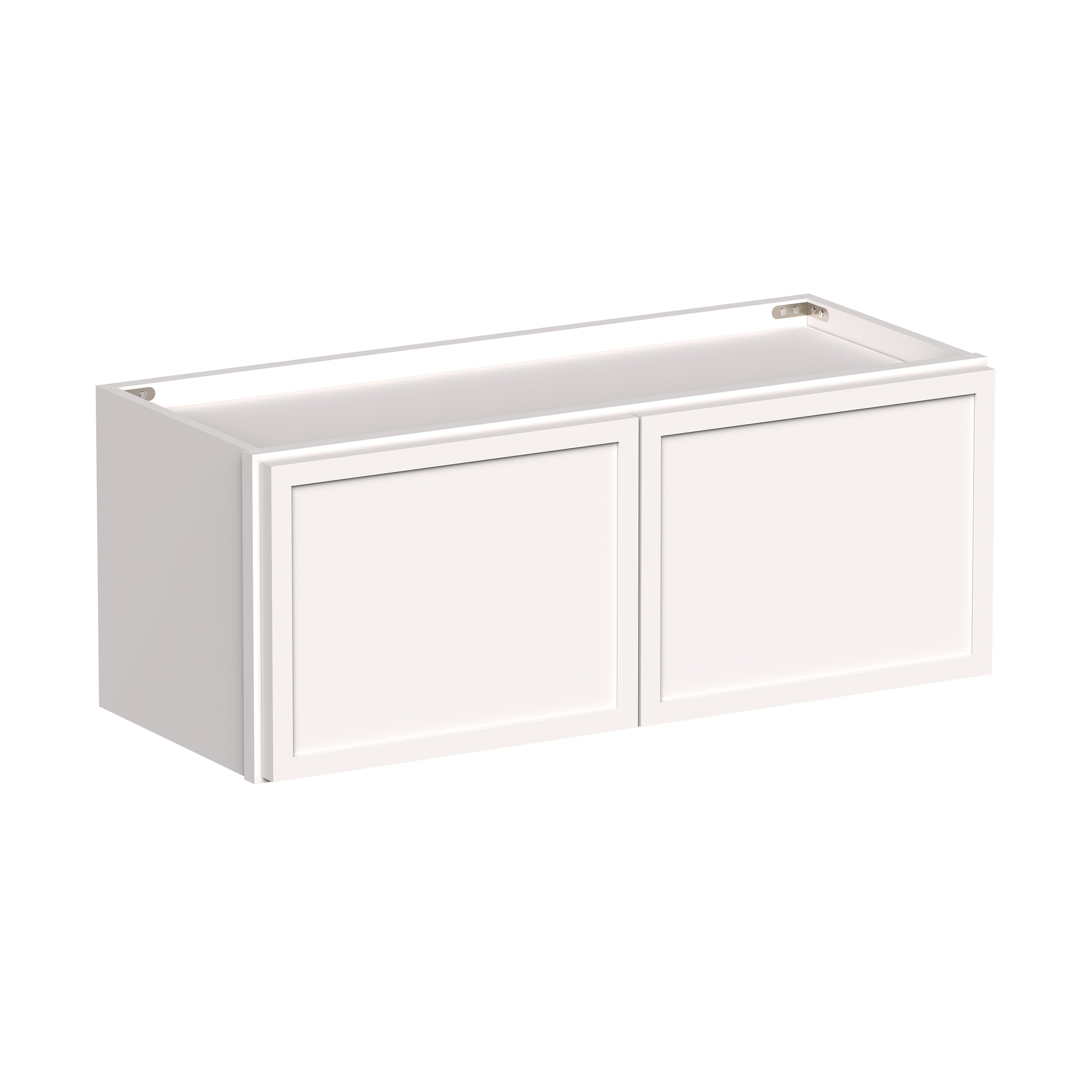 Slim Shaker Alabaster RTA 24"-36"W x 12D x 12"/15"/18"H Short Wall Cabinet With 2 Door