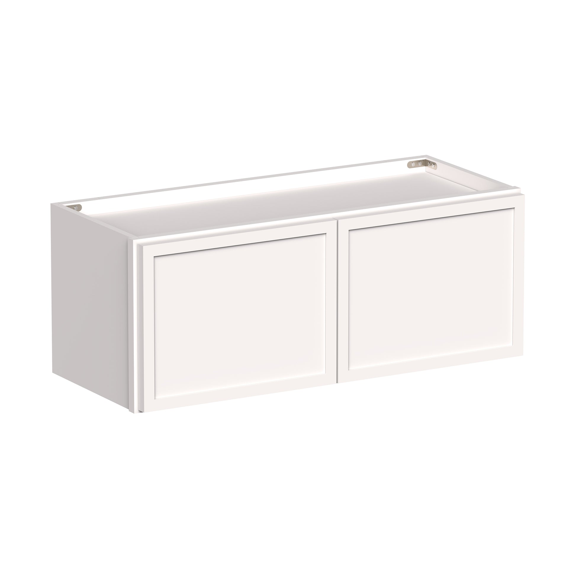 Slim Shaker Alabaster RTA 24"-36"W x 12D x 12"/15"/18"H Short Wall Cabinet With 2 Door