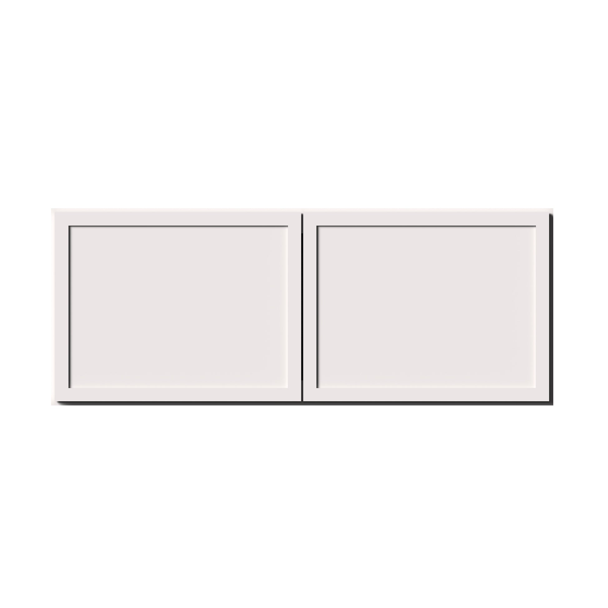 Slim Shaker Alabaster RTA 24"-36"W x 12D x 12"/15"/18"H Short Wall Cabinet With 2 Door