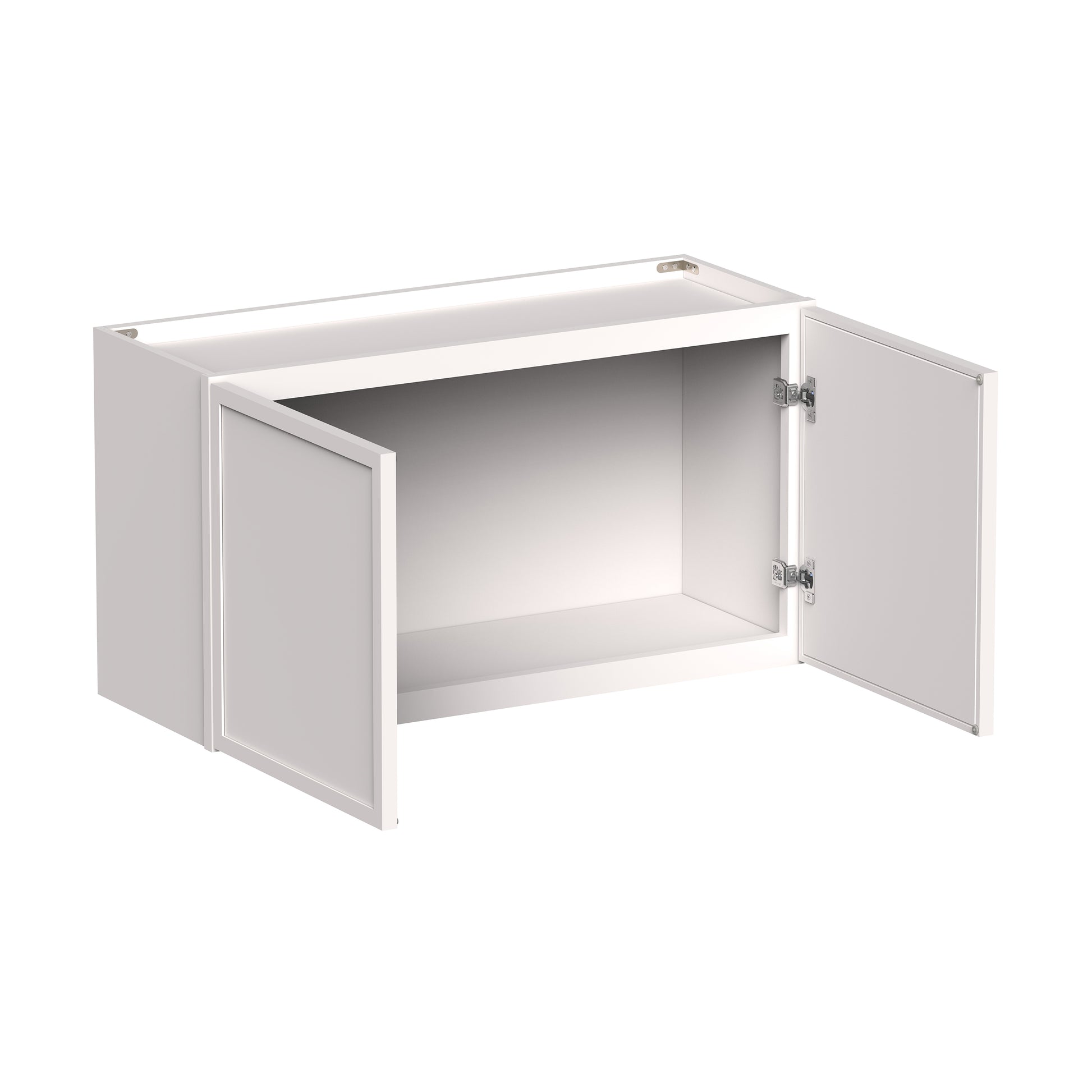 Slim Shaker Alabaster RTA 24"-36"W x 12D x 12"/15"/18"H Short Wall Cabinet With 2 Door